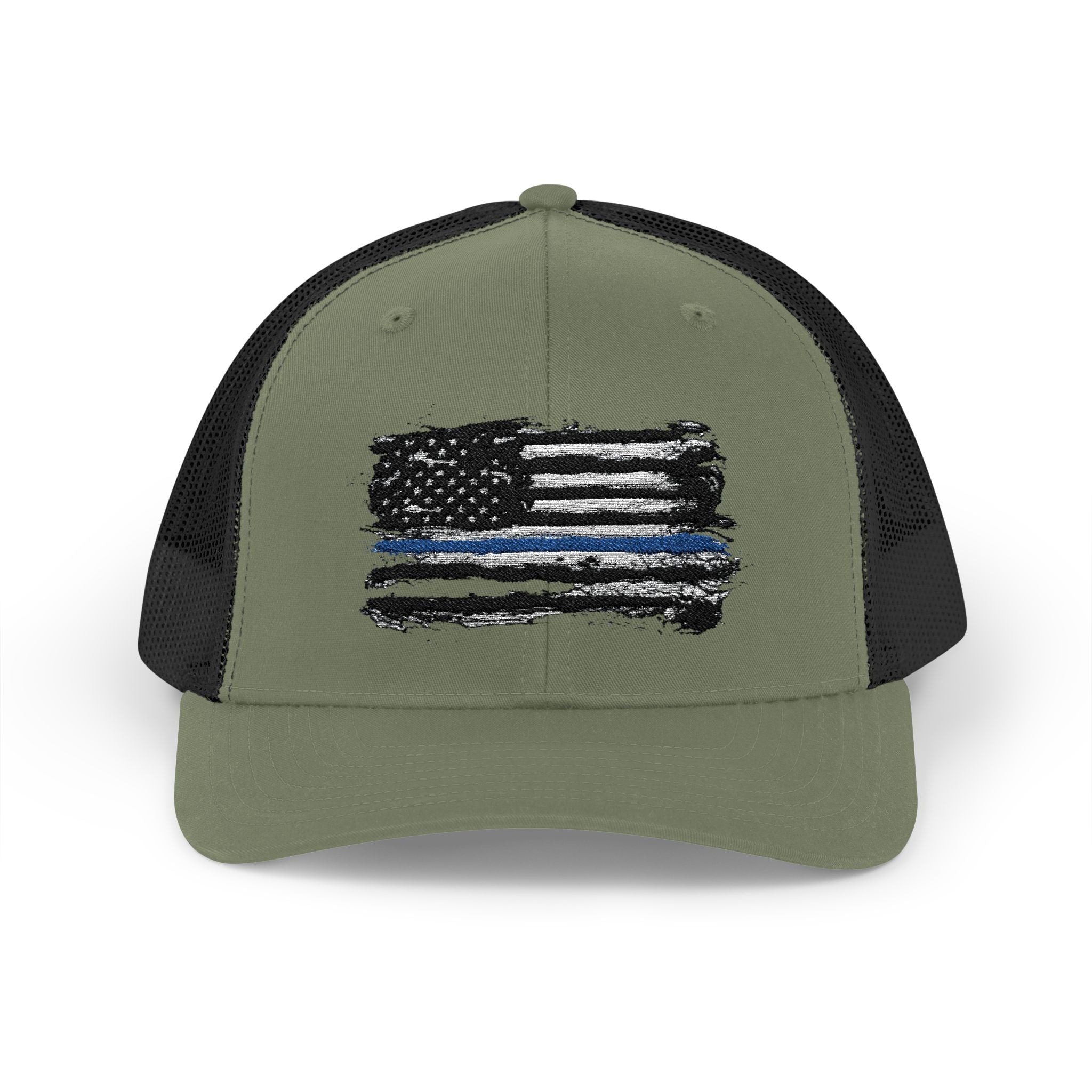 Thin Blue Line Patriotic Snapback Trucker Cap with Thin Red Line Design, Ideal for First Responders, Supportive Gifts, Everyday Wear