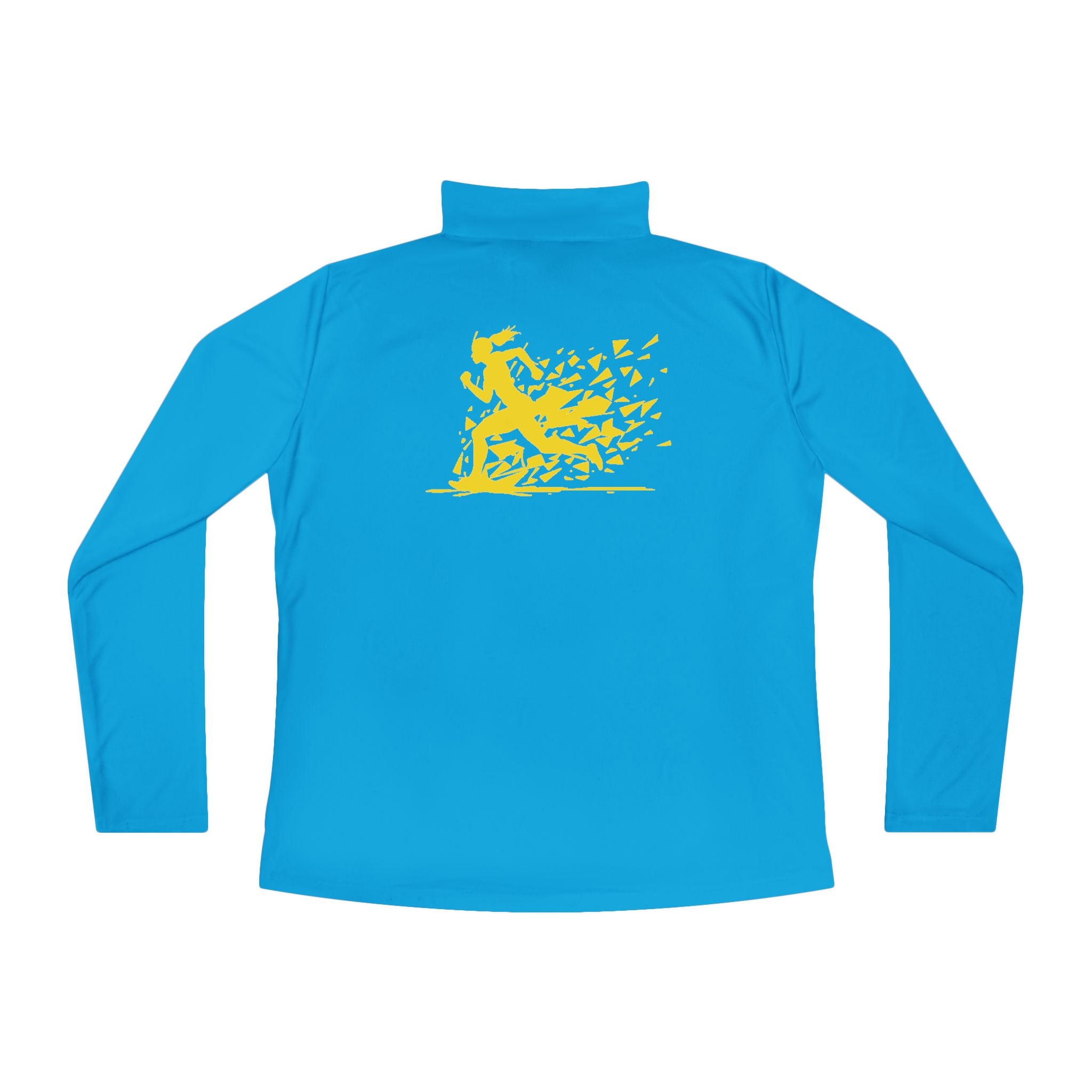 Ladies Quarter-Zip Pullover with Motivational Running Design, Athletic Apparel, Activewear, Sportswear, Fitness Gift, Running Top