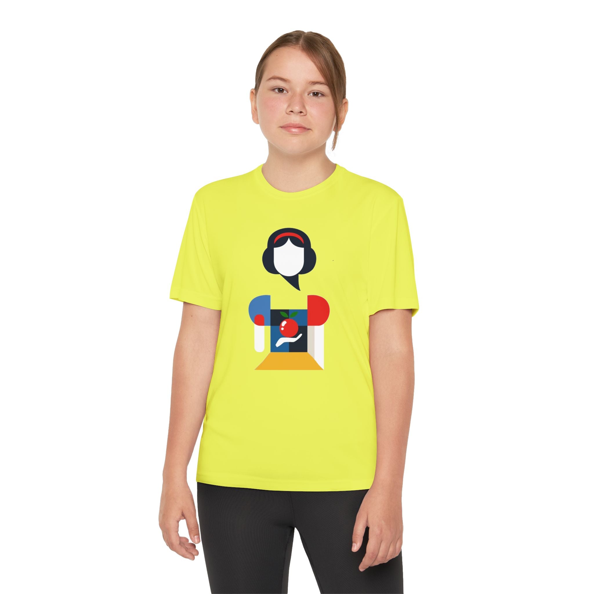 Snow White Youth T-Shirt Sports Graphic Tee, Cool Athletic Shirt for Kids, Perfect for Sports Events, Team Spirit