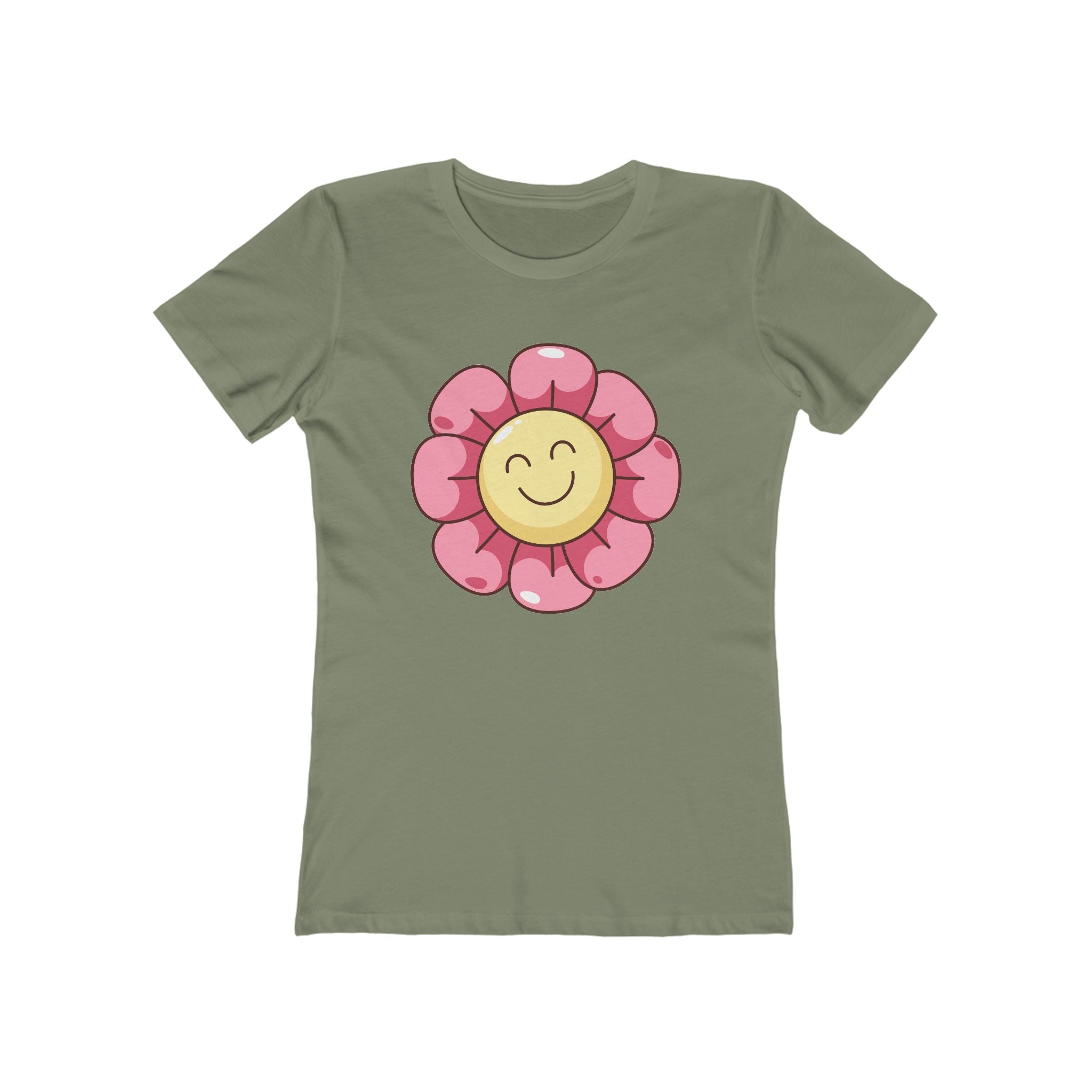 Flower Women's Tshirt, Floral Graphic Tee, Casual Top for Her, Spring Blossom Shirt, Botanical Print Blouse