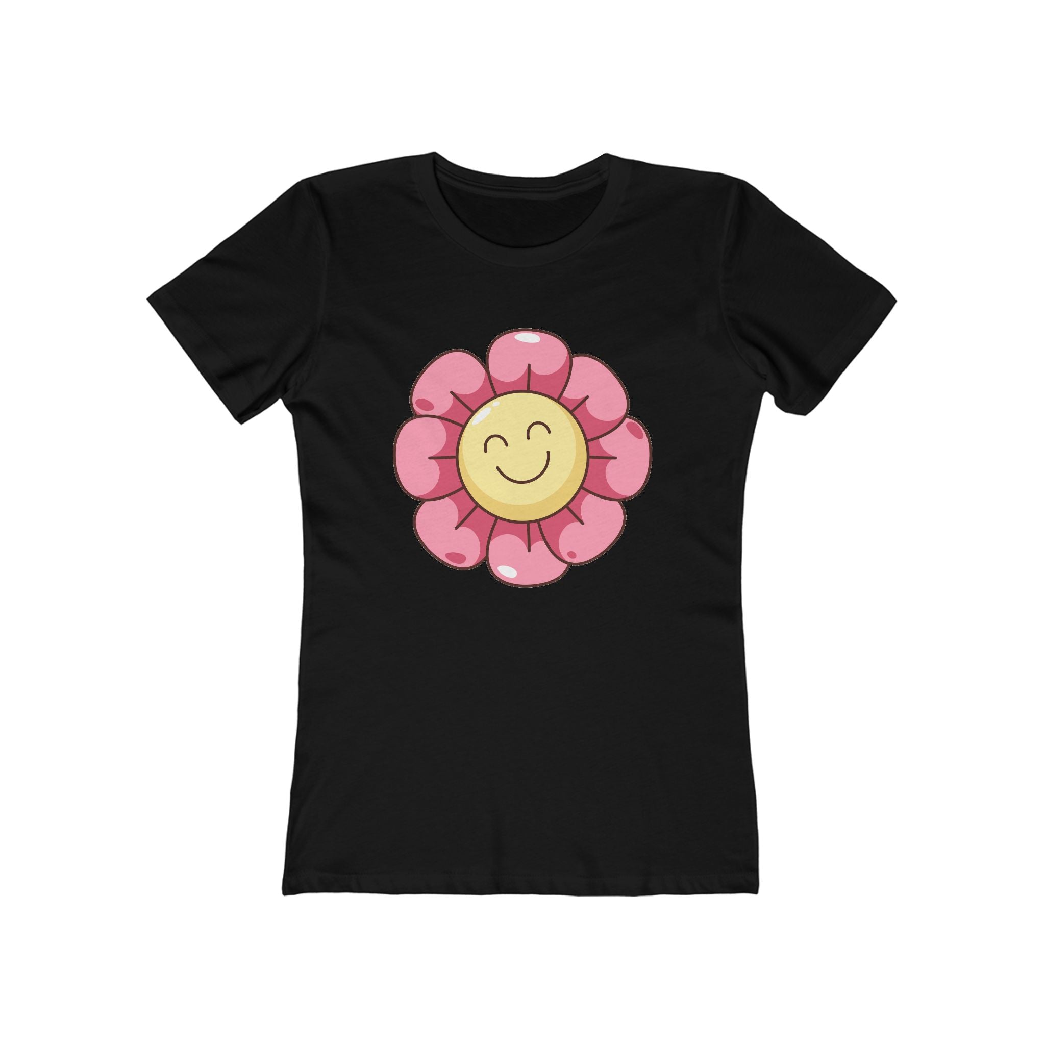 Flower Women's Tshirt, Floral Graphic Tee, Casual Top for Her, Spring Blossom Shirt, Botanical Print Blouse