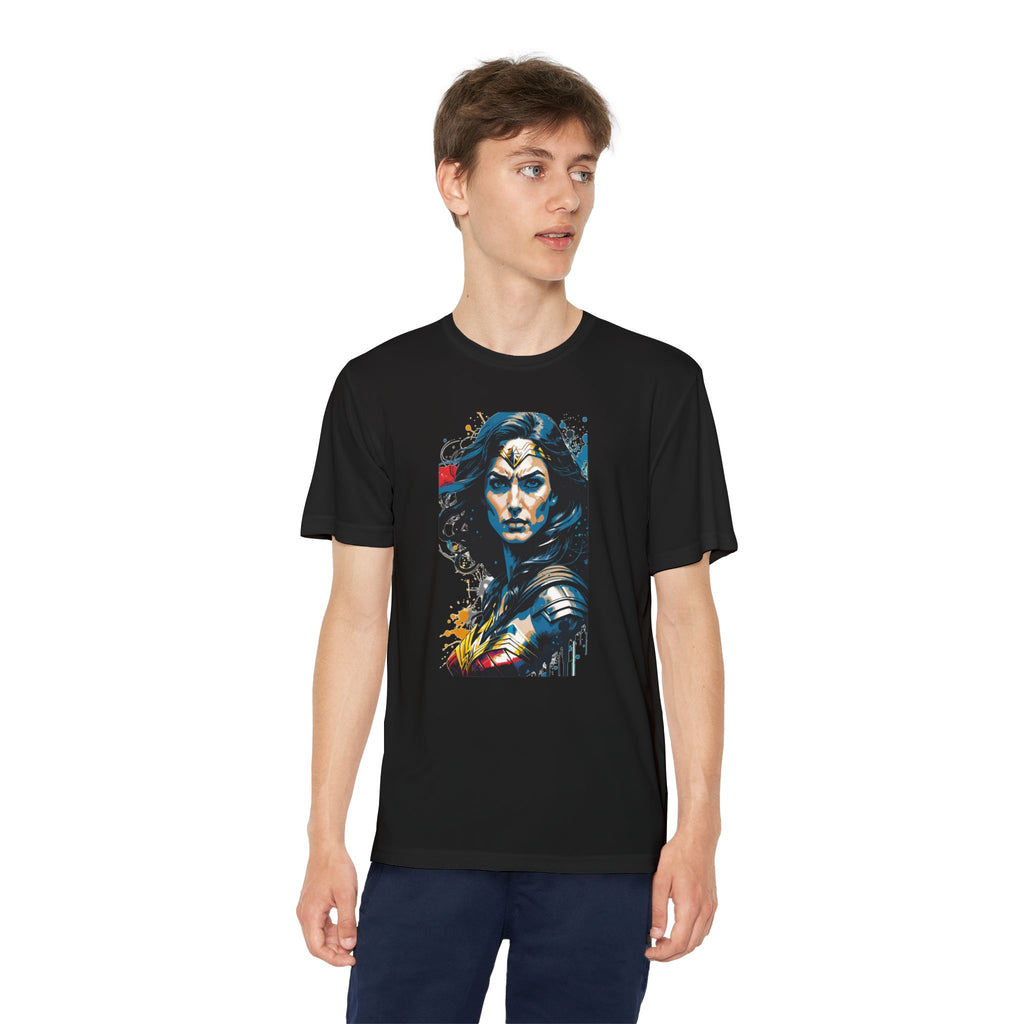 Superhero Youth T-Shirt Sports Graphic Tee, Cool Athletic Shirt for Kids