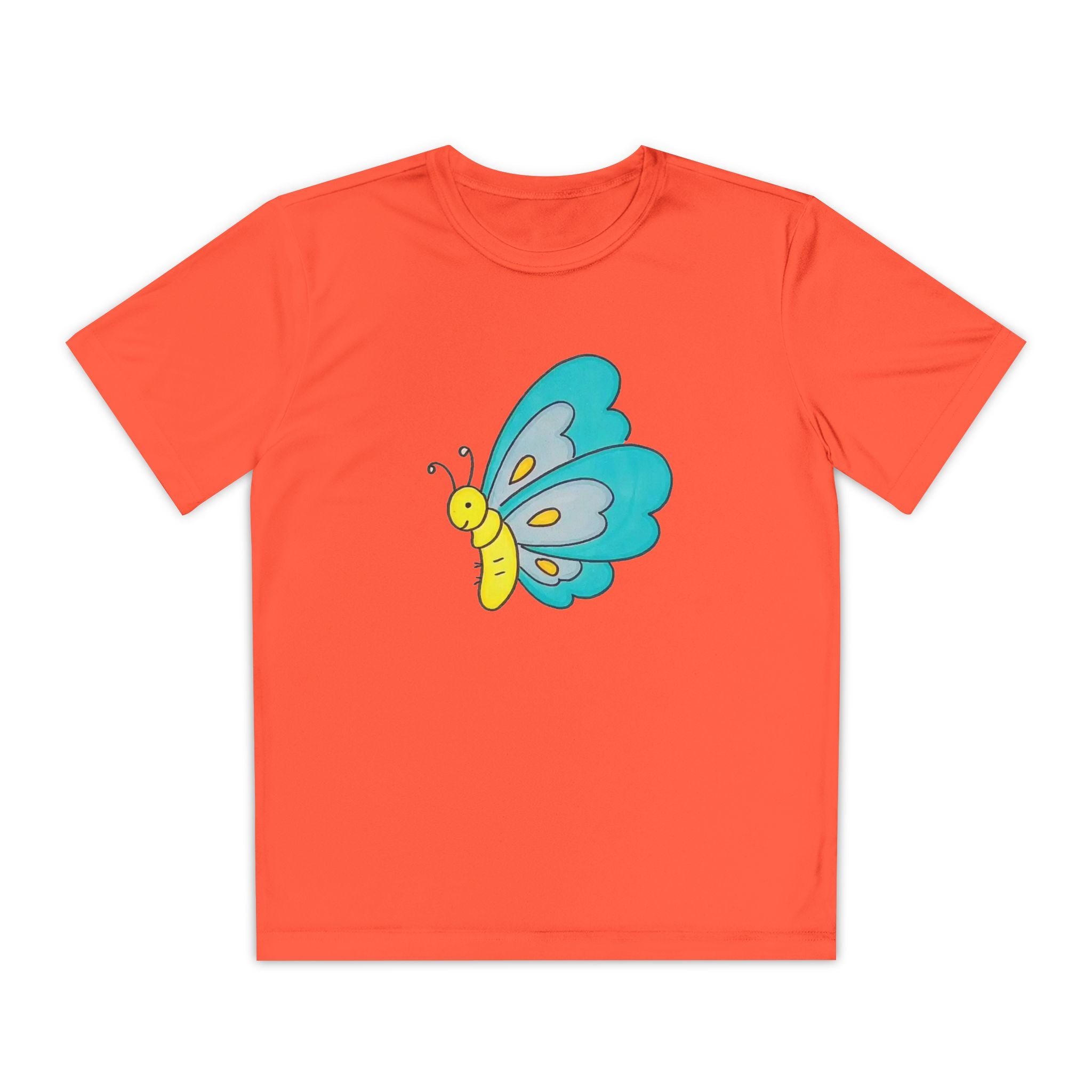 Butterffy Youth T-Shirt Sports Graphic Tee, Cool Athletic Shirt for Kids, Perfect for Sports Events, Team Spirit