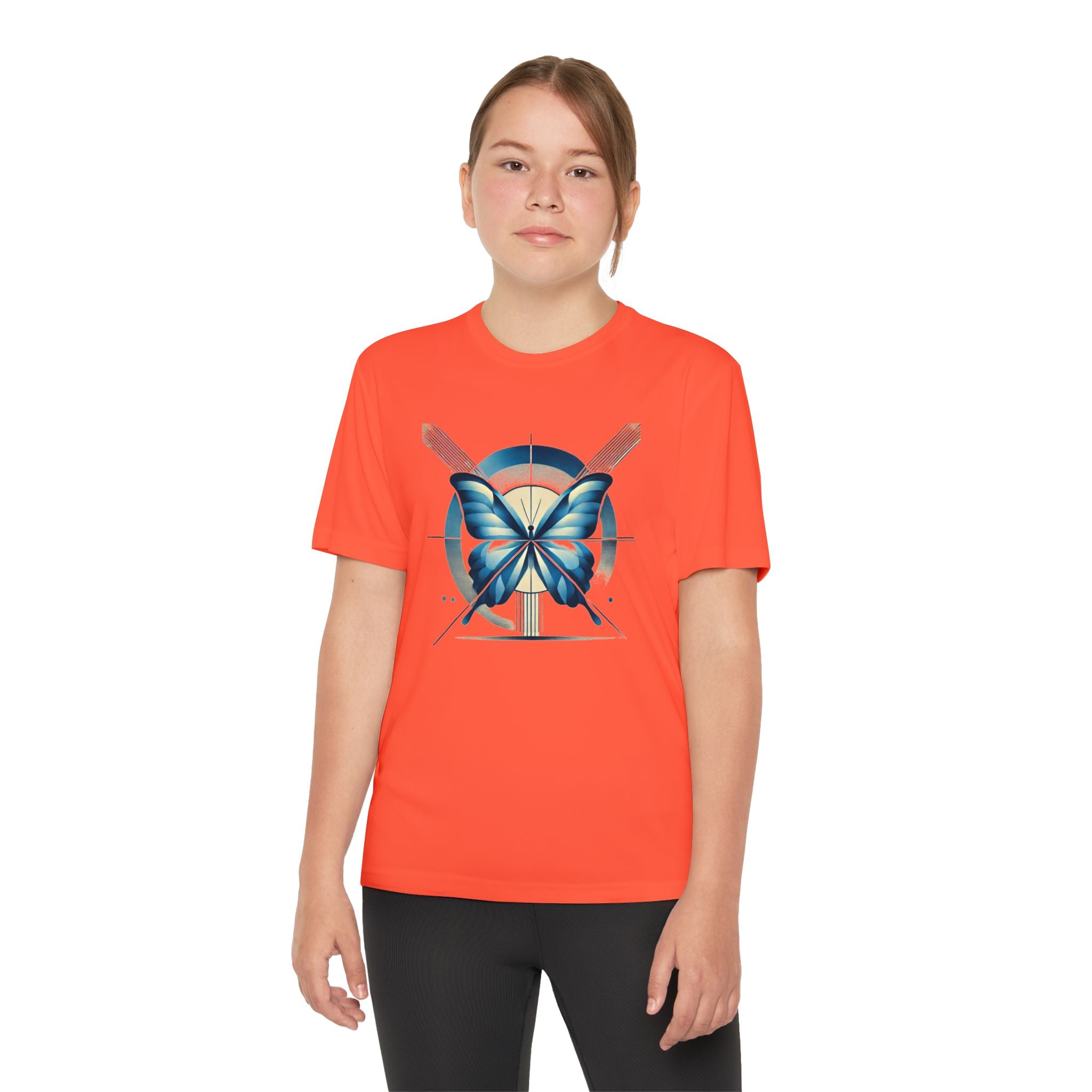 Butterffy Youth T-Shirt Sports Graphic Tee, Cool Athletic Shirt for Kids, Perfect for Sports Events, Team Spirit