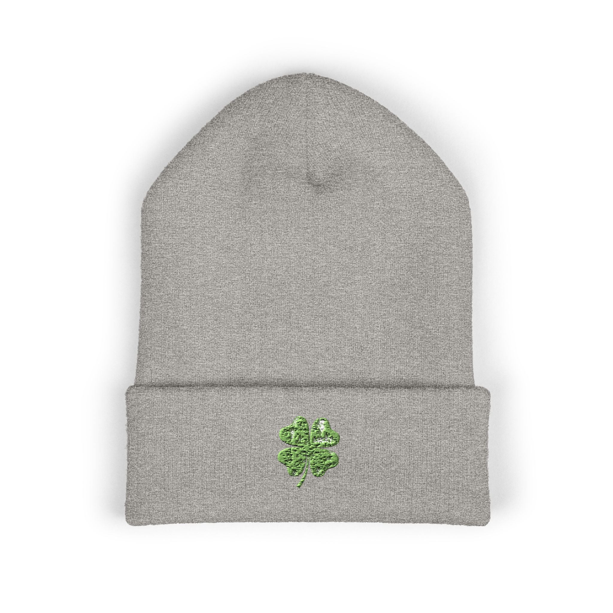 St. Patrick's Day 4-Leaf Clover Embroidered Beanie