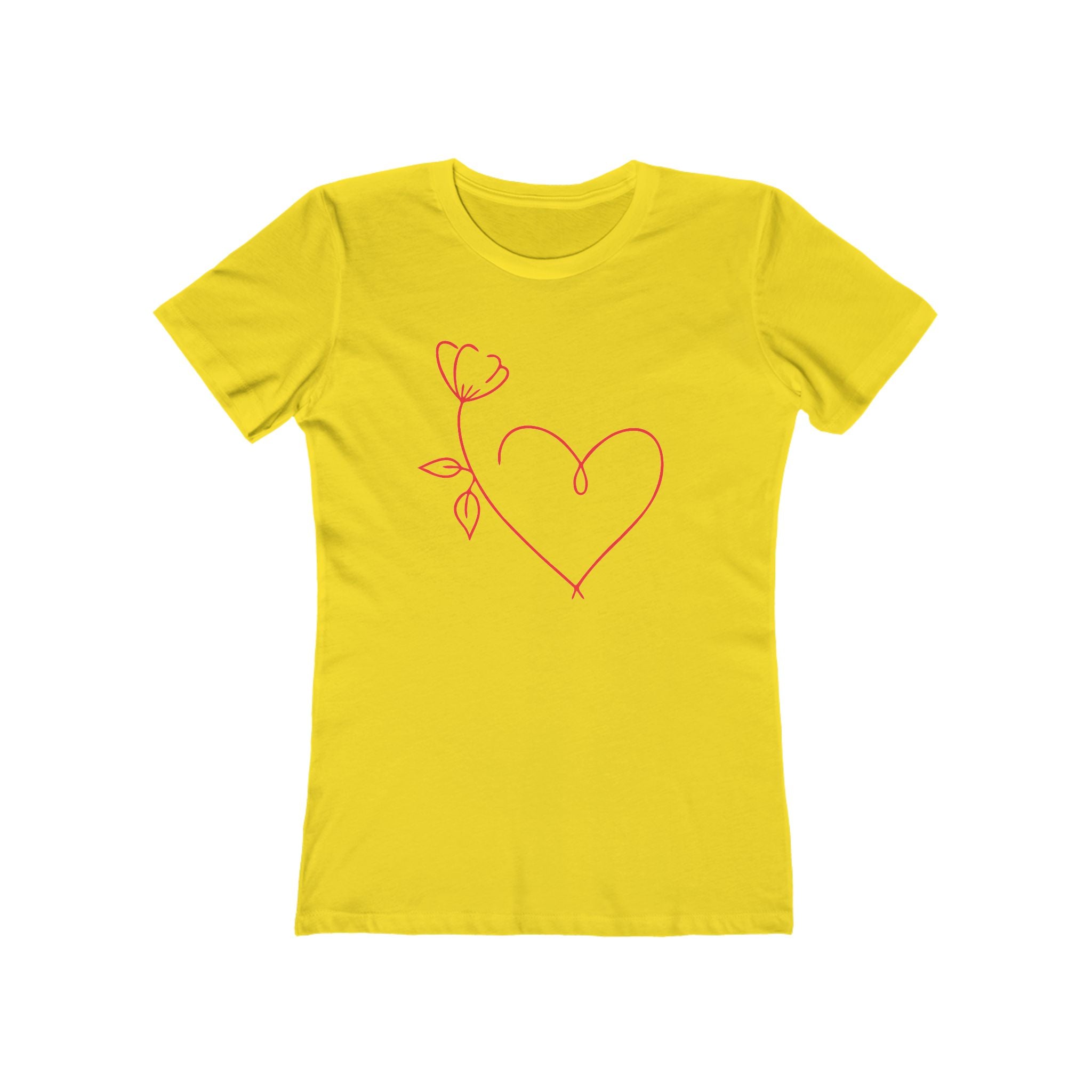 Heart Chic Women's Boyfriend Tee, Casual Outfits, Gift for Her, Weekend Wear, Trendy Style, Everyday Comfort