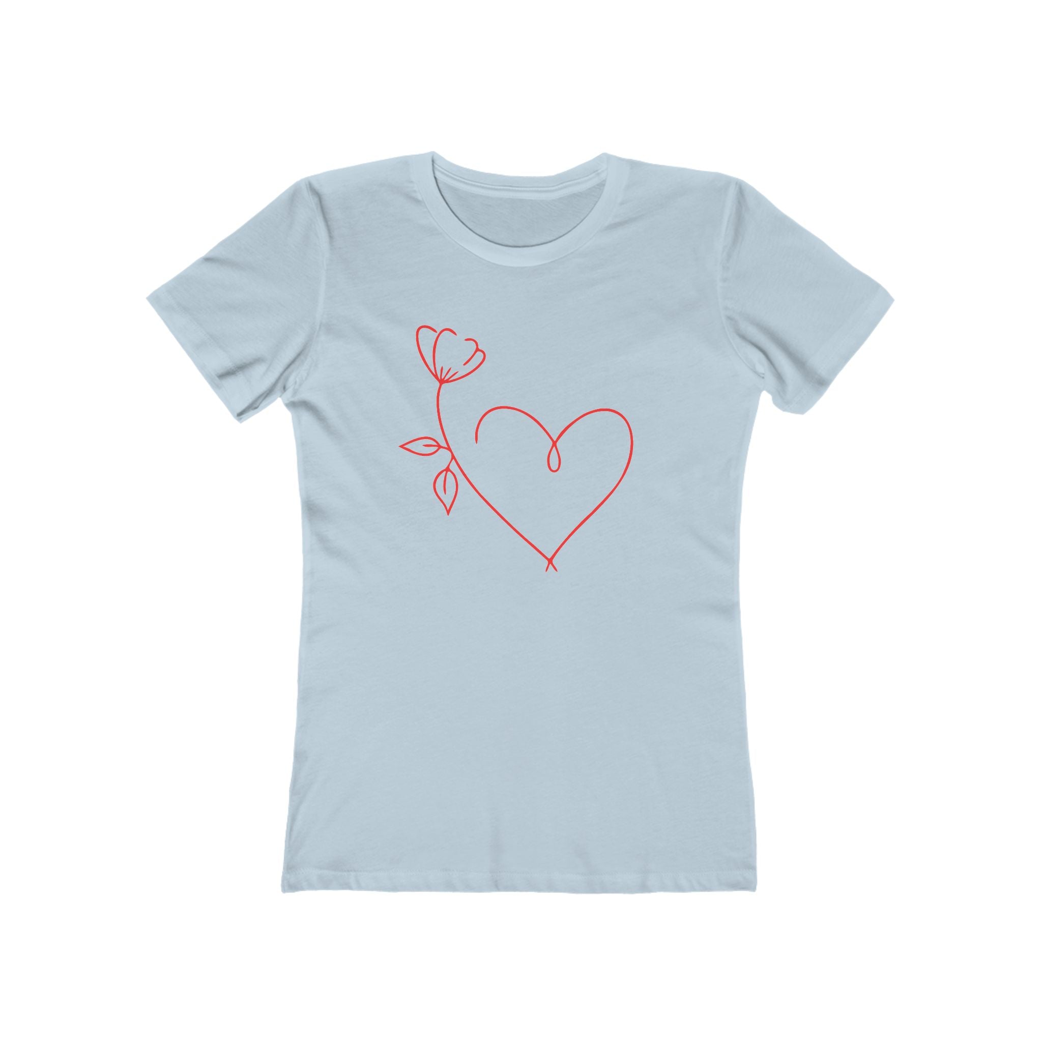 Heart Chic Women's Boyfriend Tee, Casual Outfits, Gift for Her, Weekend Wear, Trendy Style, Everyday Comfort