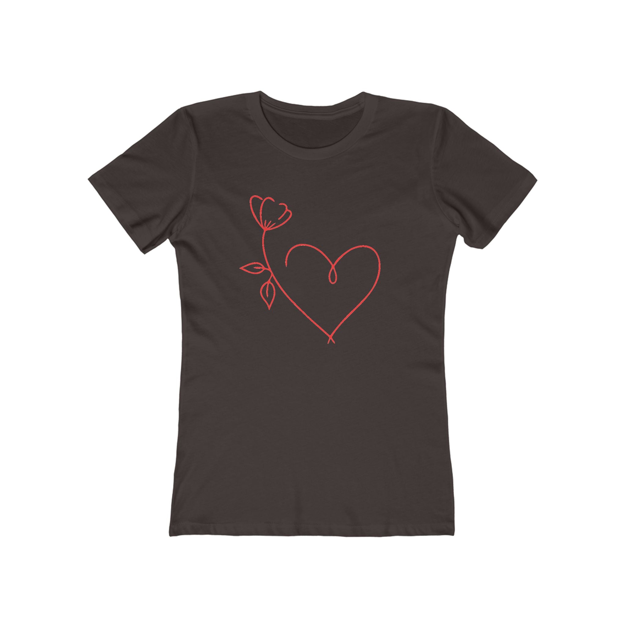 Heart Chic Women's Boyfriend Tee, Casual Outfits, Gift for Her, Weekend Wear, Trendy Style, Everyday Comfort