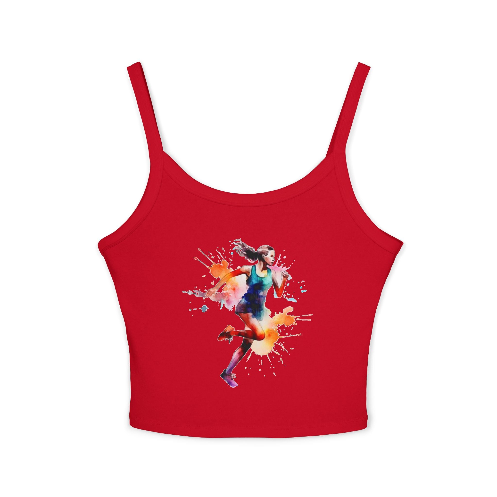 Running Woman Tank Top, Athletic Workout Top, Fitness Sleeveless Shirt, Jogging Muscle Tee, Exercise Gym Cami