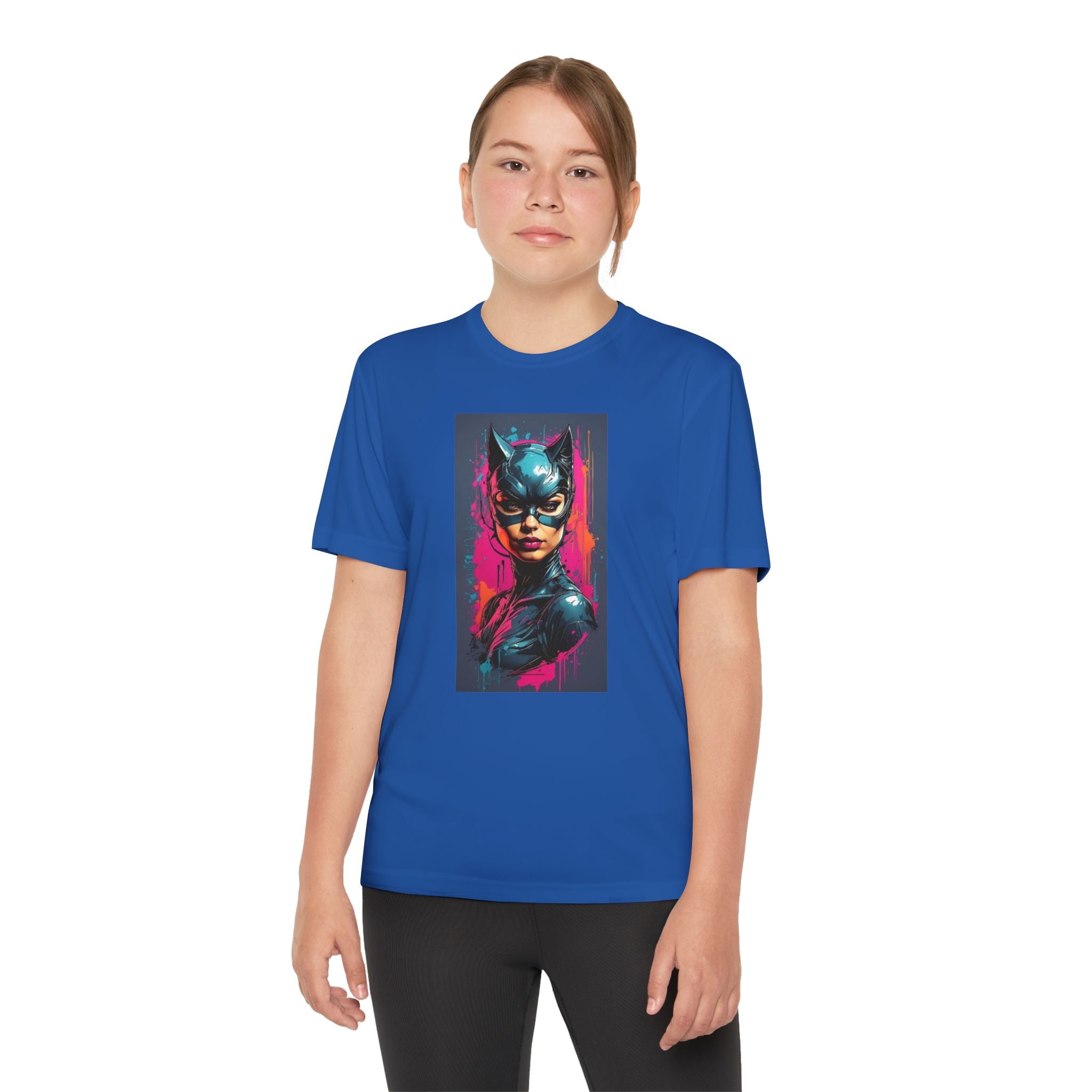 Superhero Youth T-Shirt Sports Graphic Tee, Cool Athletic Shirt for Kids