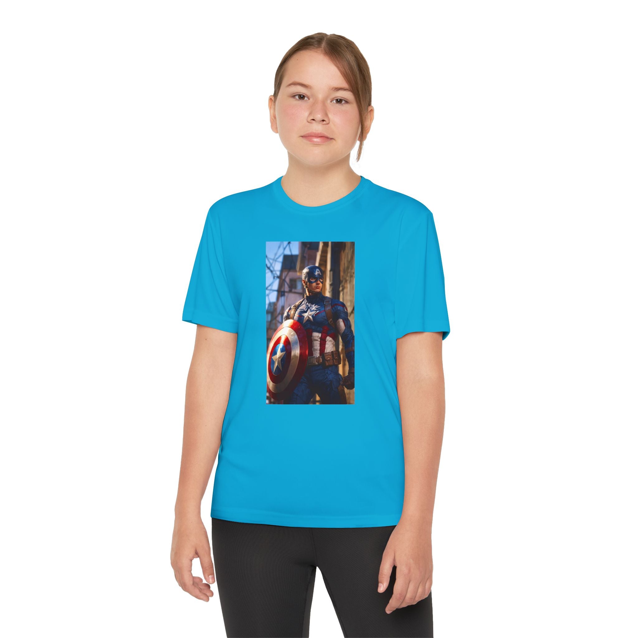 Captain America Superhero Marvel Patriotic, Kids Graphic T-Shirt, Boys Hero Top, Girls Comic Book Clothing, Birthday