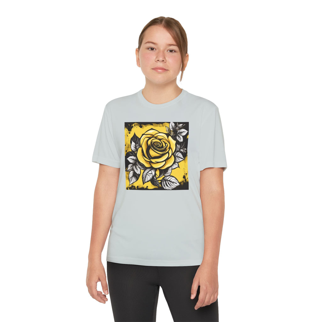 Flower Youth Tshirt, Girls Floral Tee, Kids Spring Shirt, Children's Botanical Top, Teen Blossom T-Shirt