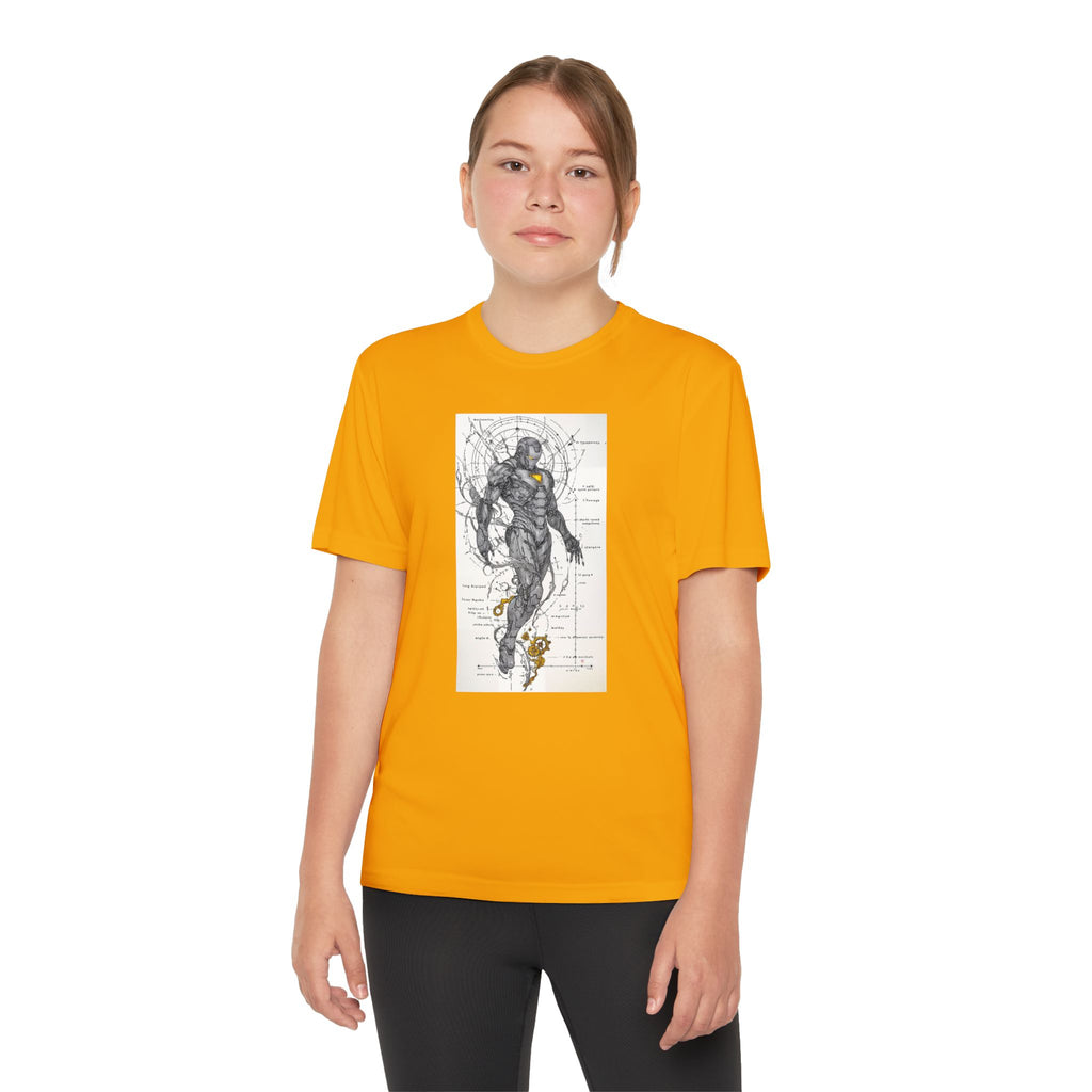 Superhero Youth T-Shirt Sports Graphic Tee, Cool Athletic Shirt for Kids
