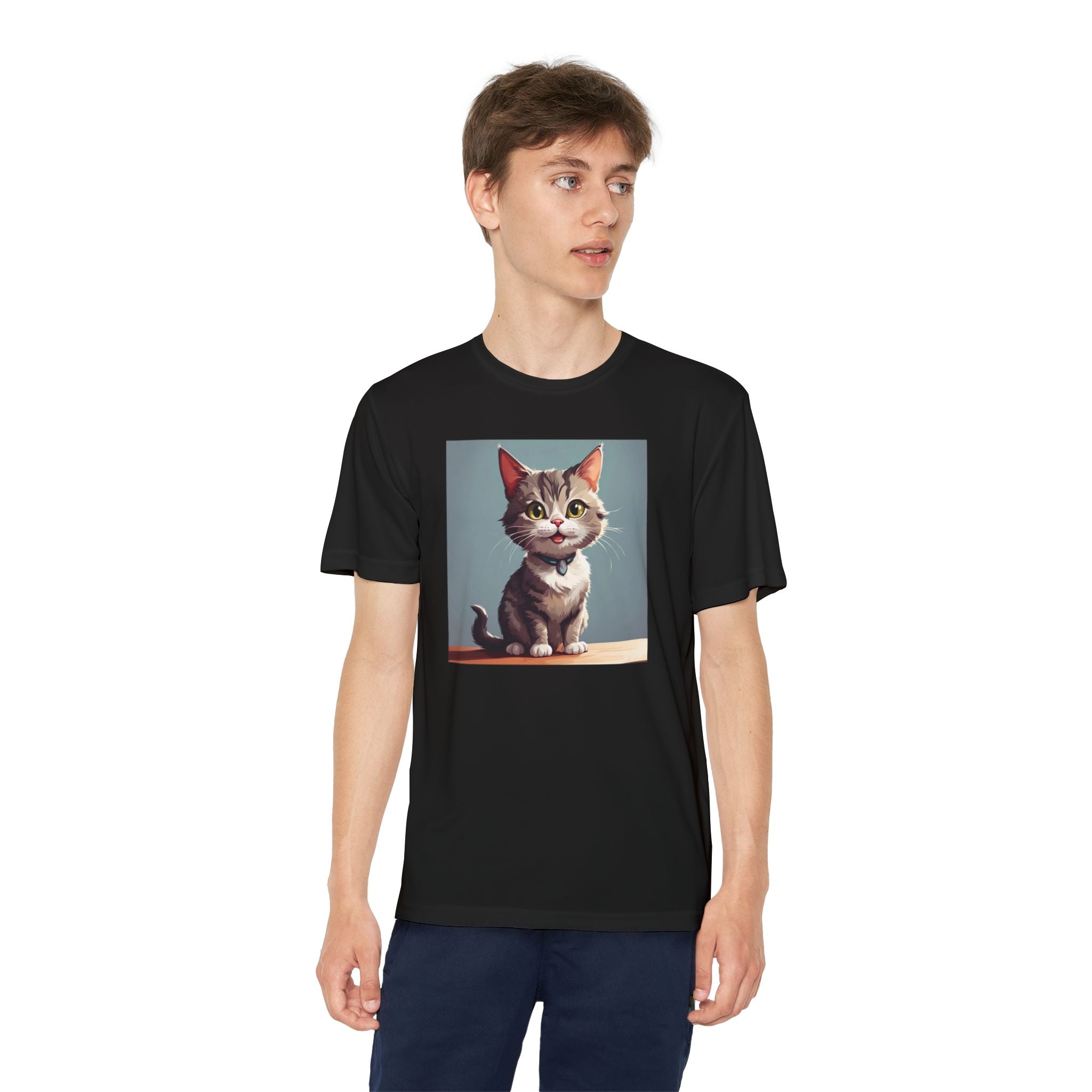 Youth Tee, Cute Kitten Graphic Shirt for Kids, Cat Lover Gift, Animal Theme Top, Children's Clothing, Feline Print Apparel