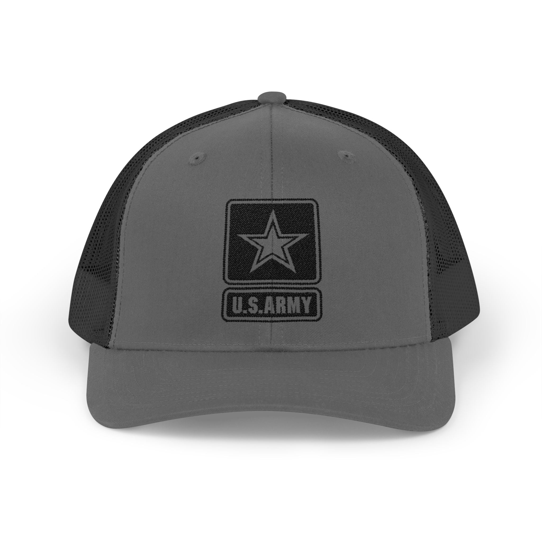 US Army Snapback Trucker Cap with Thin Red Line Design, Ideal for First Responders, Supportive Gifts, Memorials, Everyday Wear