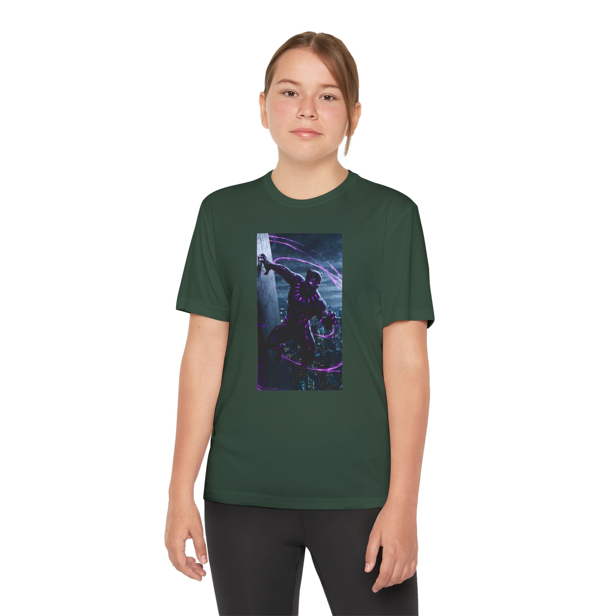 The Black Panther Superhero Marvel Patriotic, Kids Graphic T-Shirt, Boys Hero Top, Girls Comic Book Clothing, Birthday