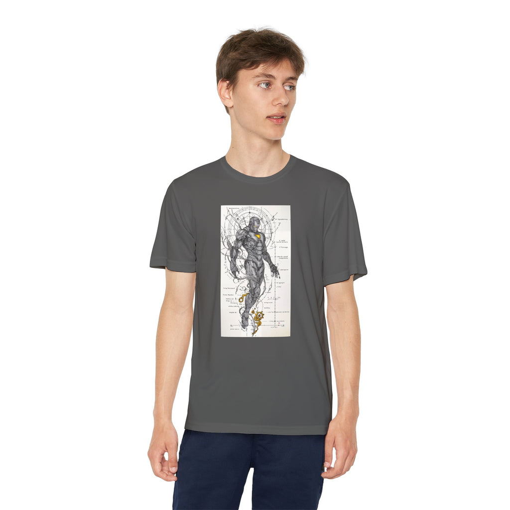 Superhero Youth T-Shirt Sports Graphic Tee, Cool Athletic Shirt for Kids