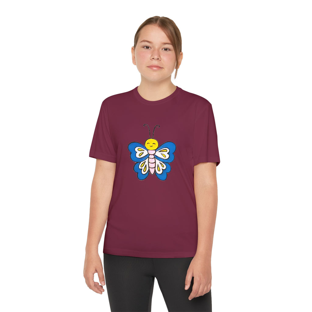Butterffy Youth T-Shirt Sports Graphic Tee, Cool Athletic Shirt for Kids, Perfect for Sports Events, Team Spirit
