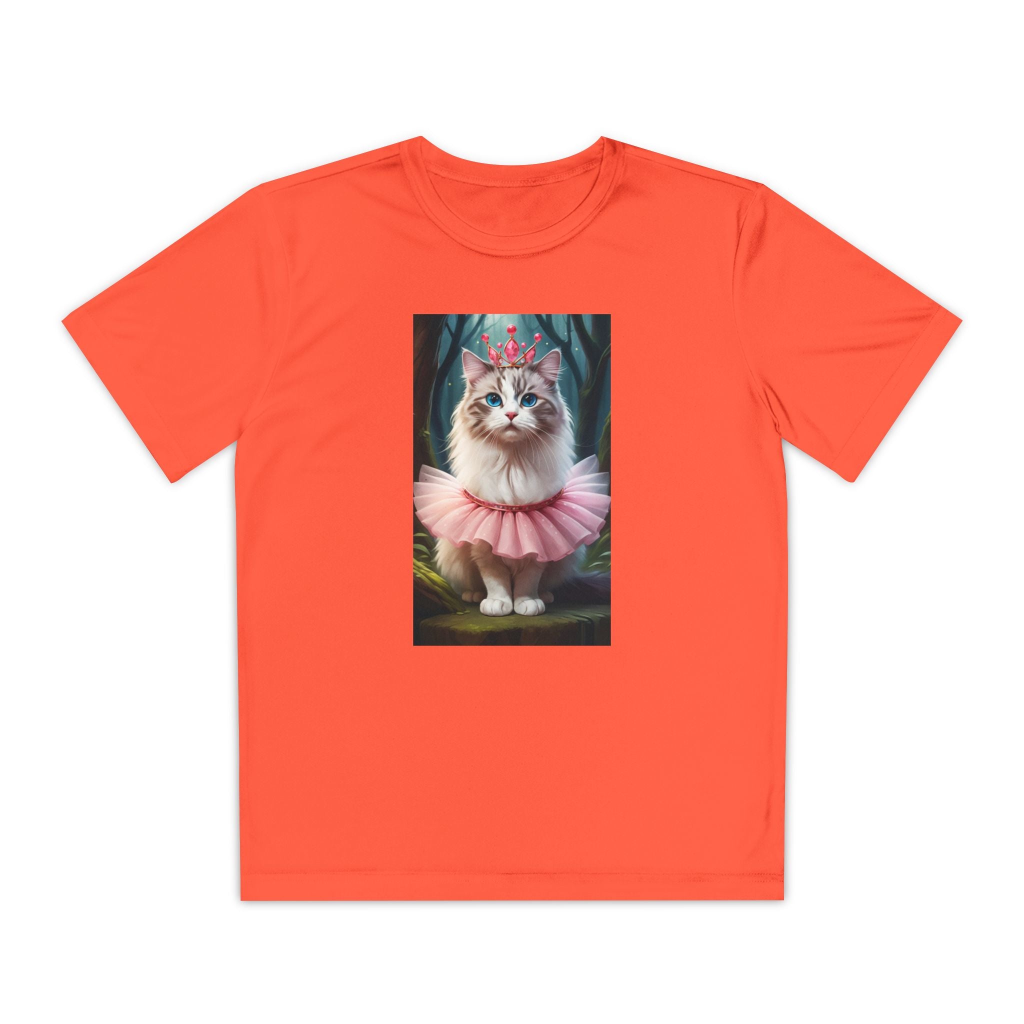 Graphic Tee, Cute Cartoon Kitten, Kids Animal Lover Shirt, Kitty Princess Design, Youth Tee for Girls and Boys, Funny Cat Shirt, Gift for