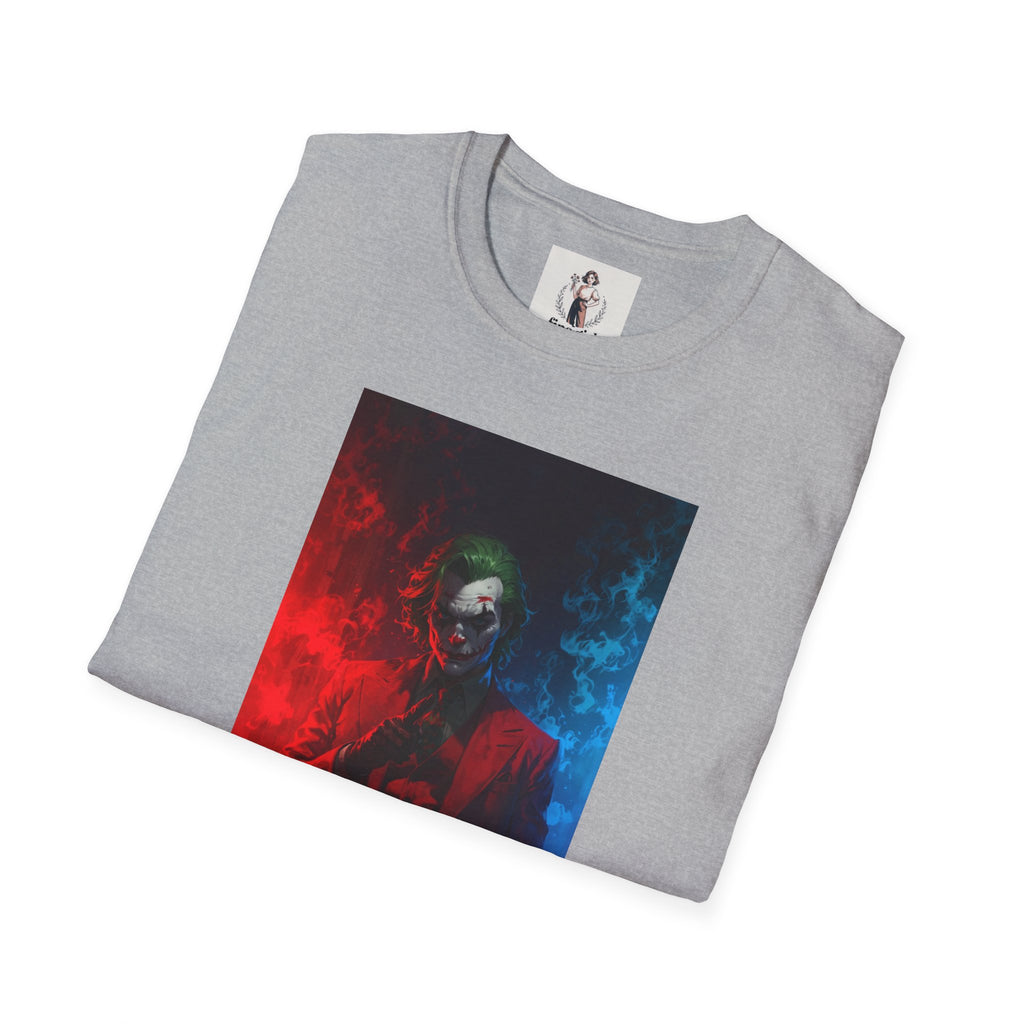 The Joker Superhero Marvel Unisex Softstyle T-Shirt, Comic Book Tee, Geeky Clothing, Cosplay Costume Top