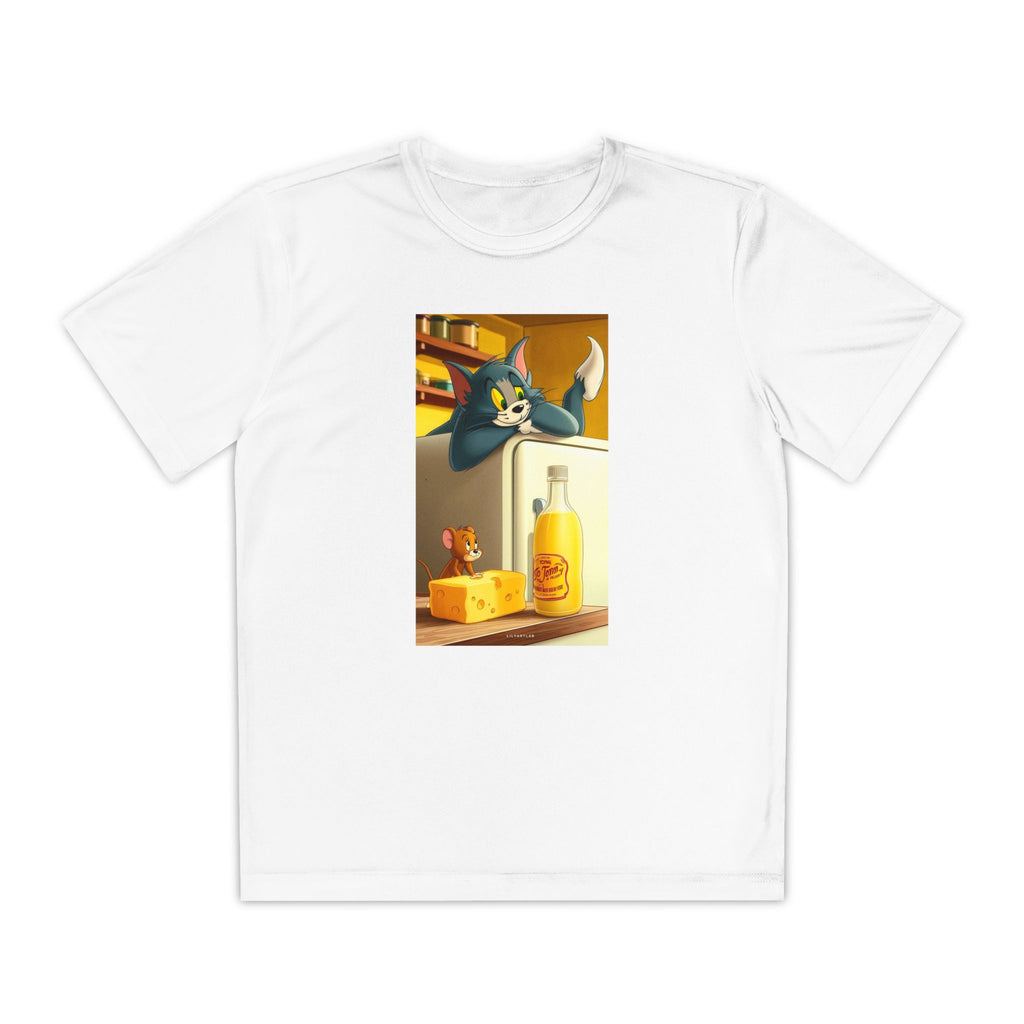 Youth Competitor Tee with Tom And Jerry design, Cartoon Graphic Kid's T-Shirt, Kids Tee, Children's Clothing, Funny Tee for Boys and Girls