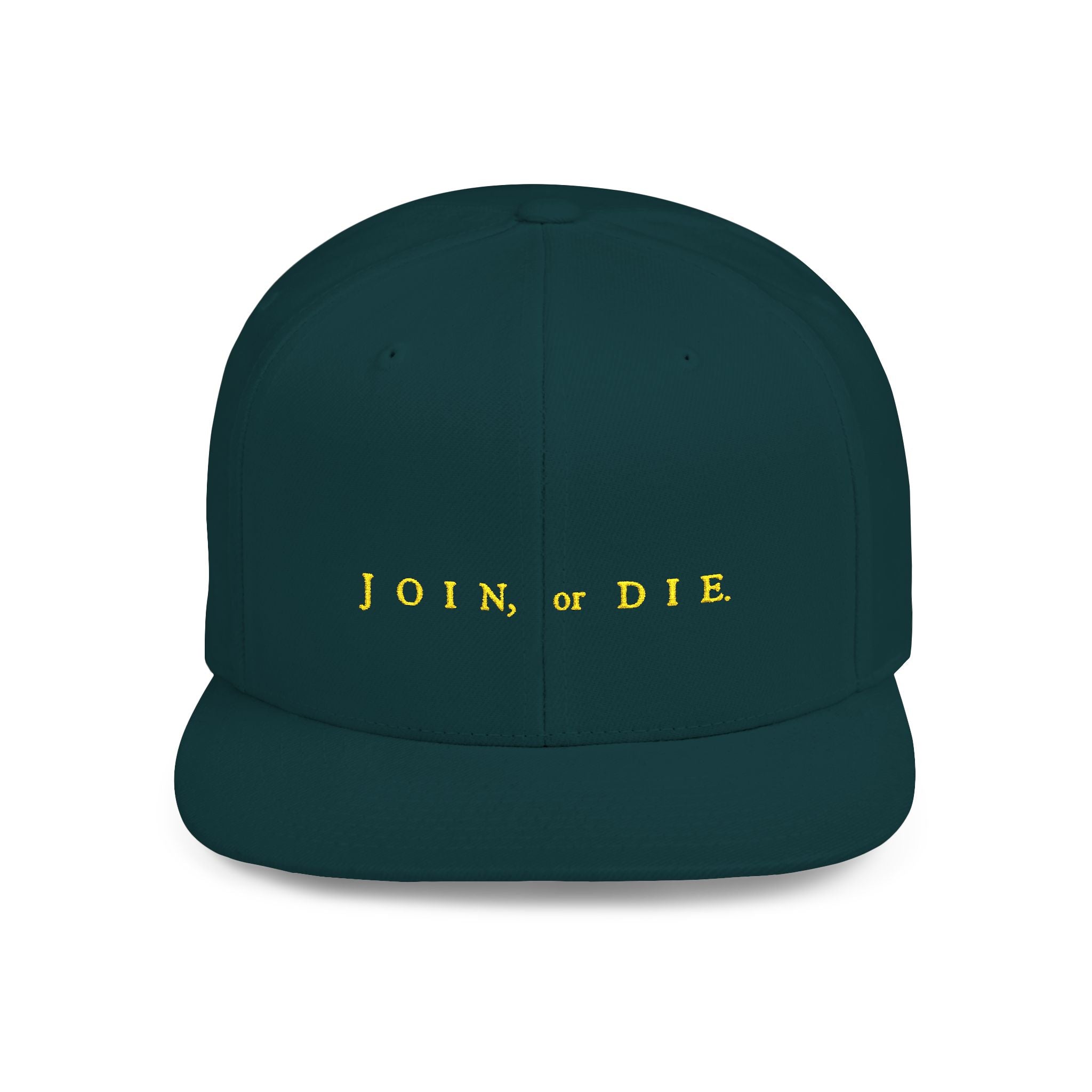 Join Or Die ~ Stylish Flat Bill Snapback Hat