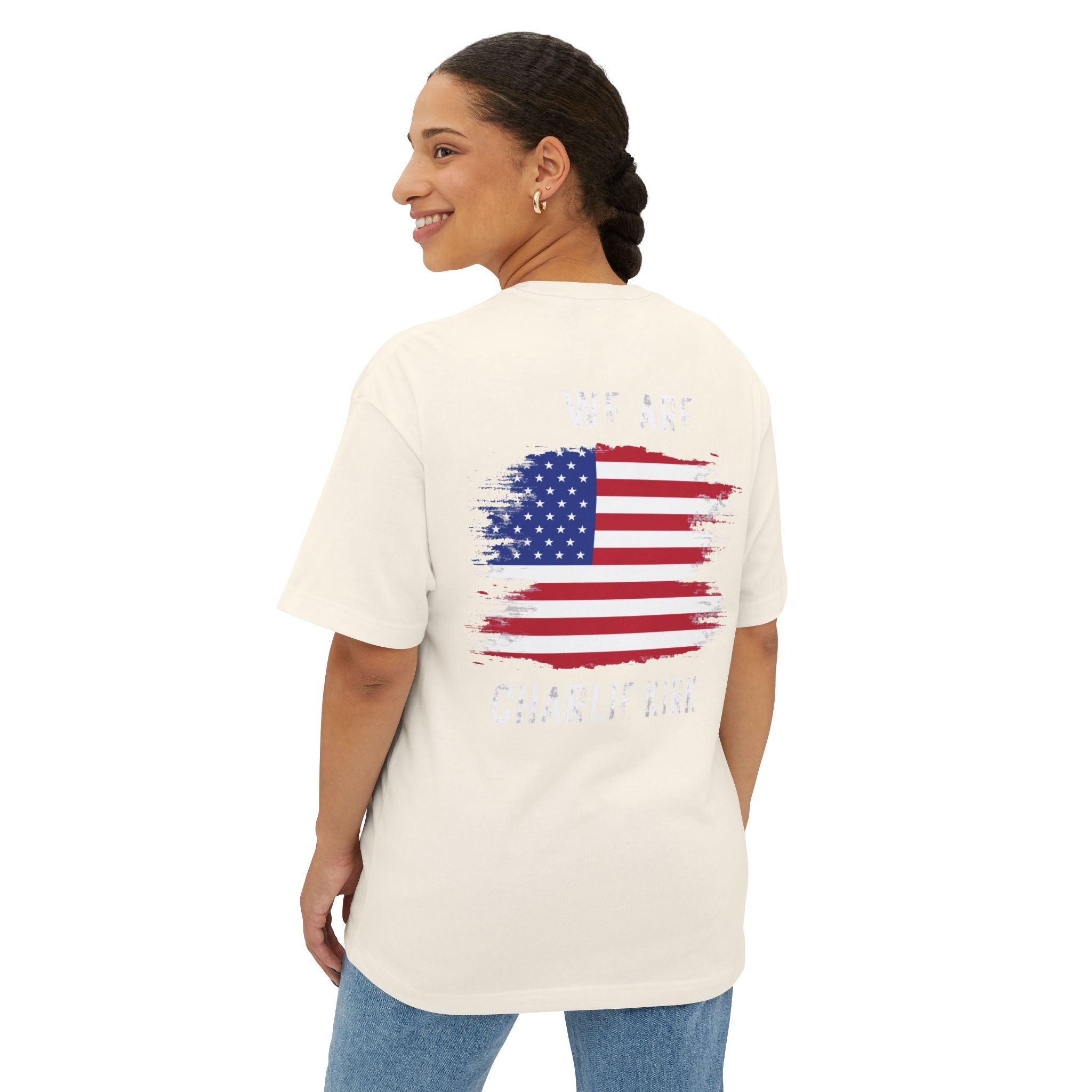 Charlie Kirk Unisex Oversized Boxy Tee