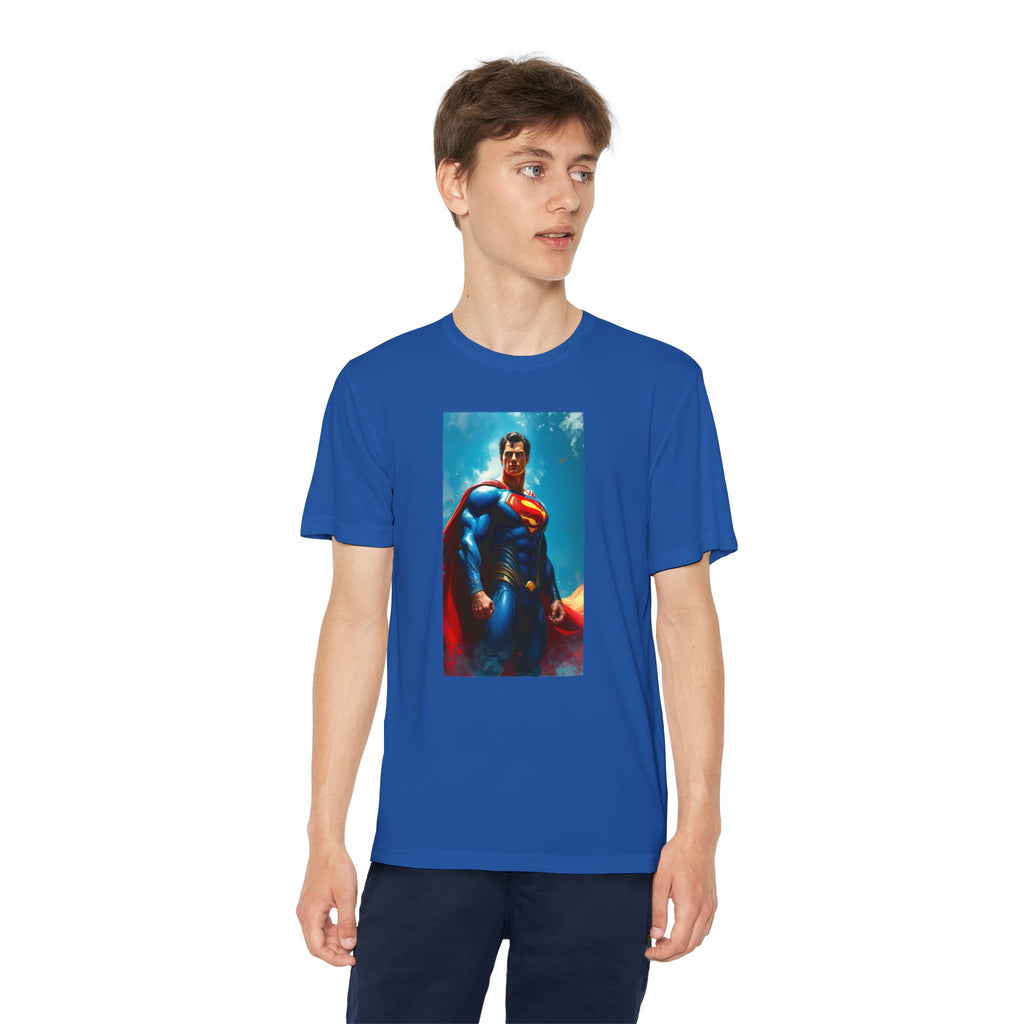 Superman Superhero Marvel T-Shirt, Youth Competitor Tee,  Kids Comic Book Hero Top, Children's Graphic Tee, Youth Super Power T-Shirt