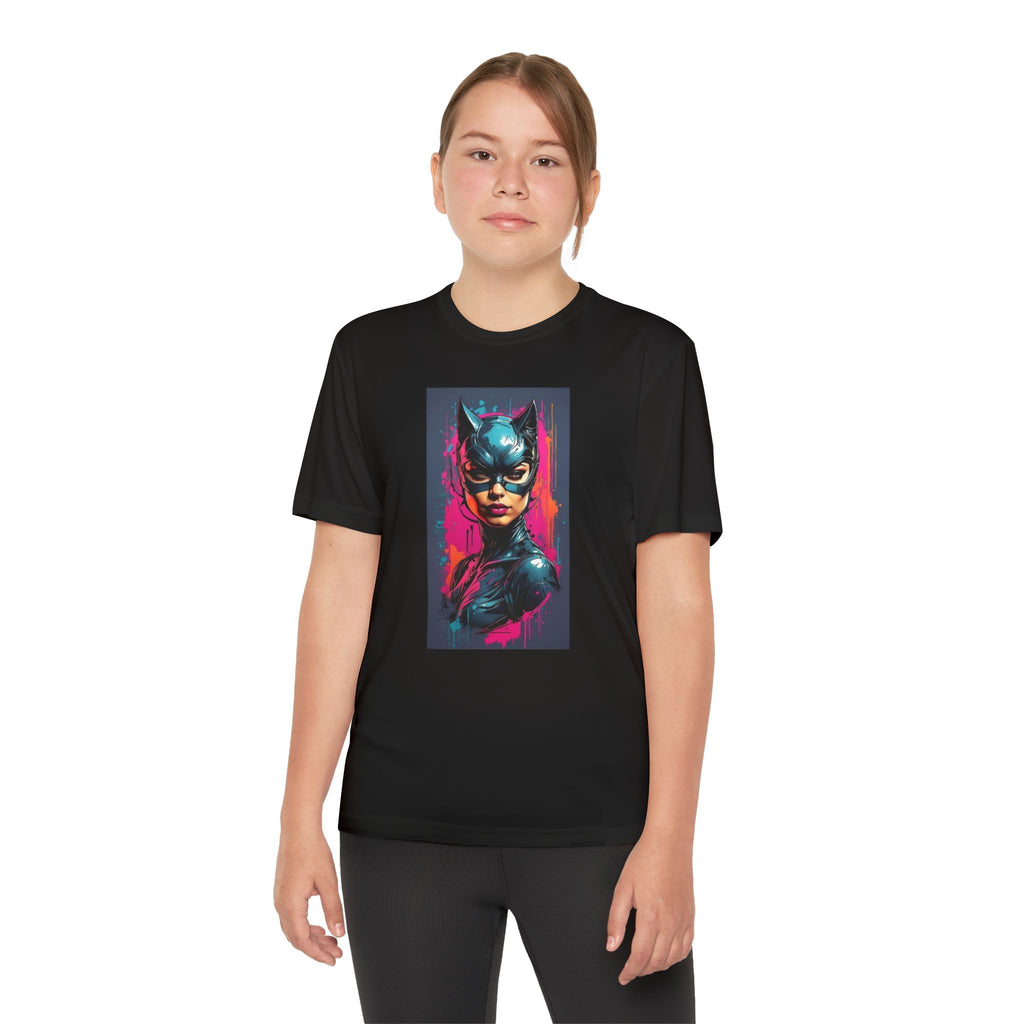Superhero Youth T-Shirt Sports Graphic Tee, Cool Athletic Shirt for Kids
