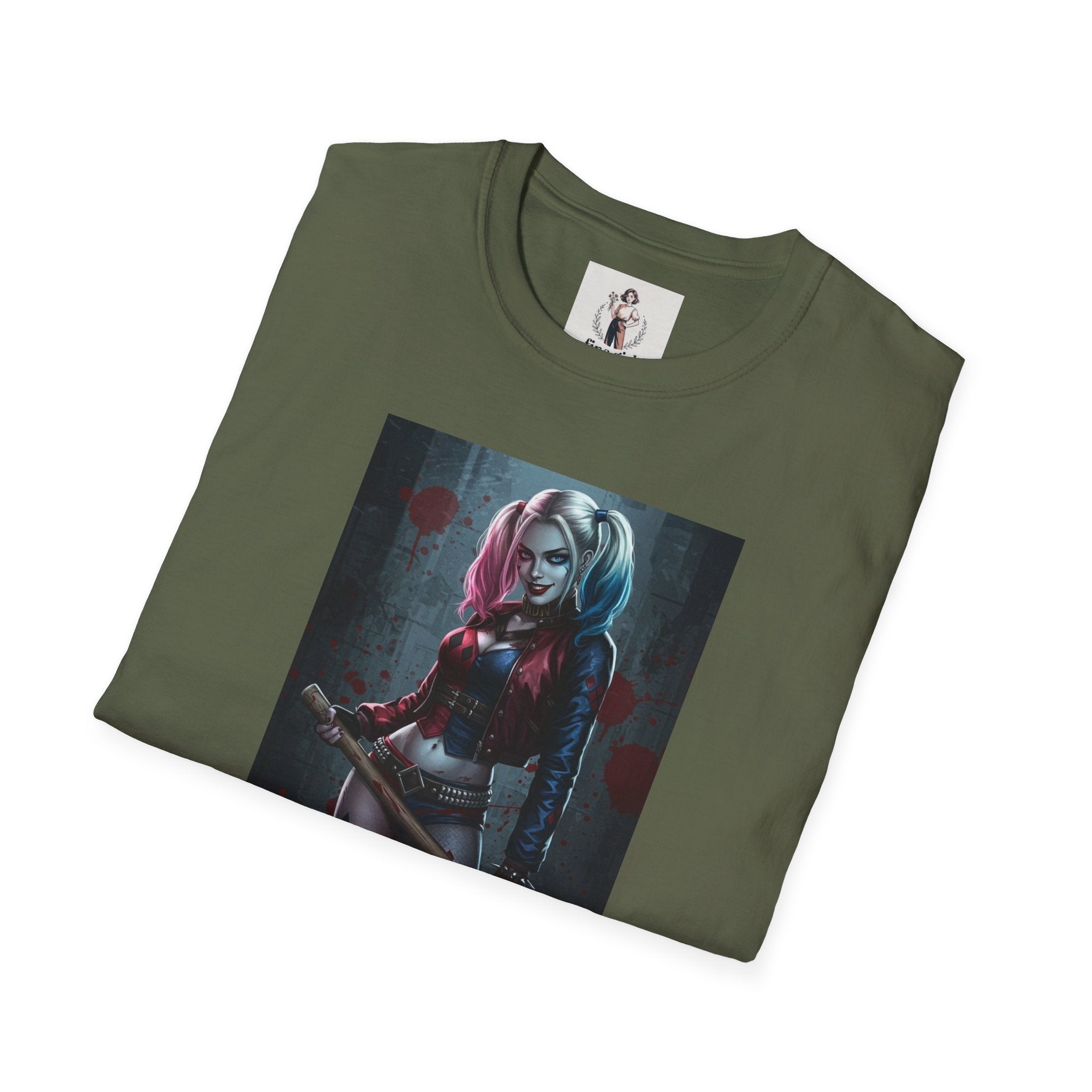 Haily Quinn Superhero Marvel Unisex Softstyle T-Shirt, Comic Book Tee, Graphic Novel Shirt, Geeky Clothing, Cosplay Costume Top