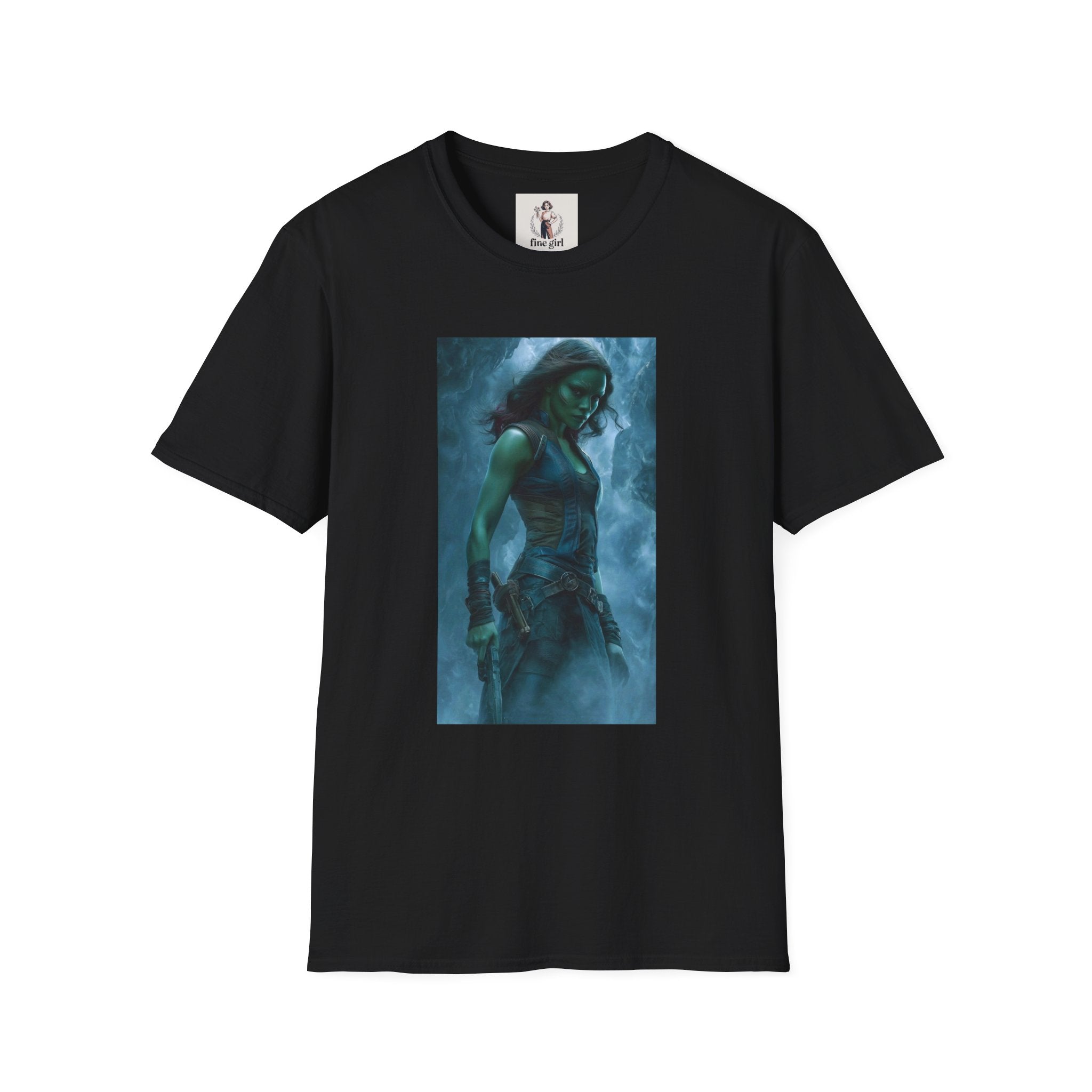 Gamora From Gardians Of The Galaxy Superhero Marvel Unisex Softstyle T-Shirt, Comic Book Tee, Geeky Clothing, Cosplay Costume Top