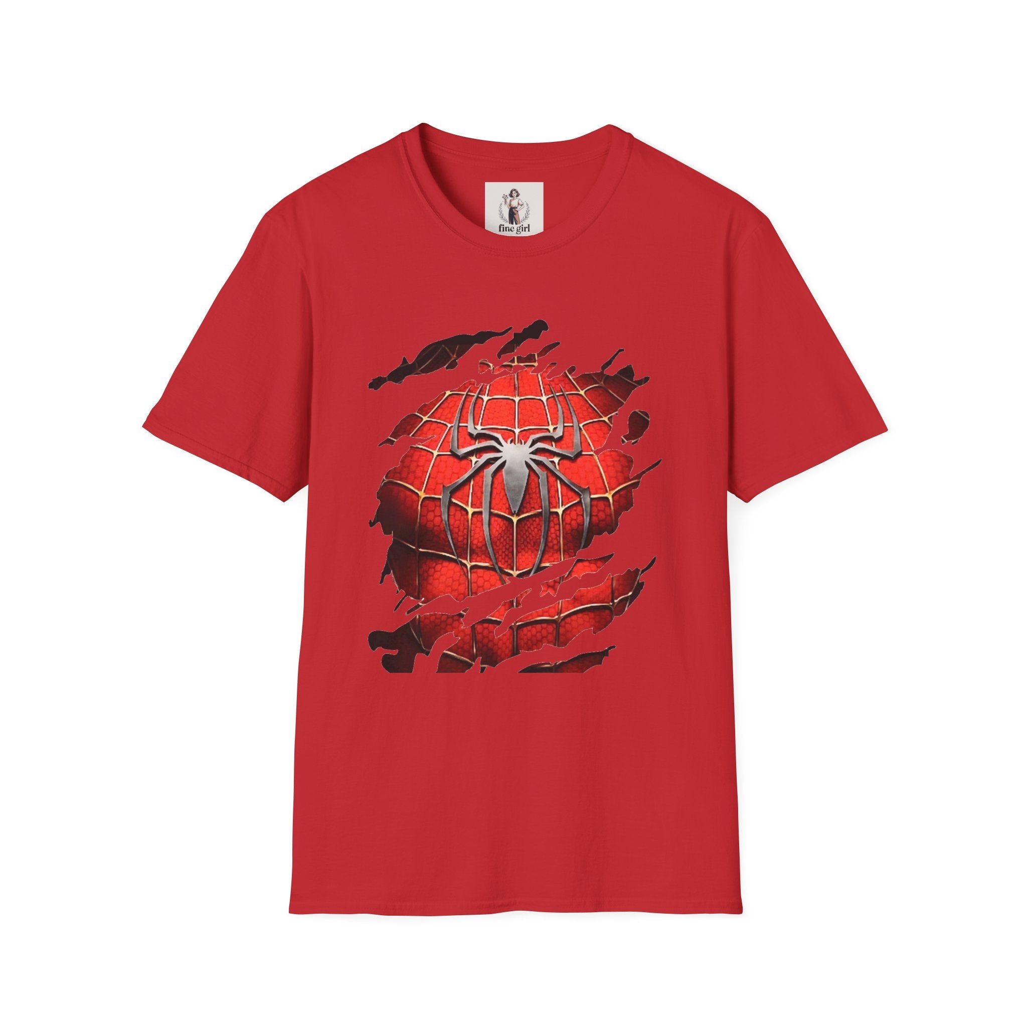 Spiderman Superhero Marvel Unisex Softstyle T-Shirt, Comic Book Tee, Geeky Clothing, Cosplay Costume Top