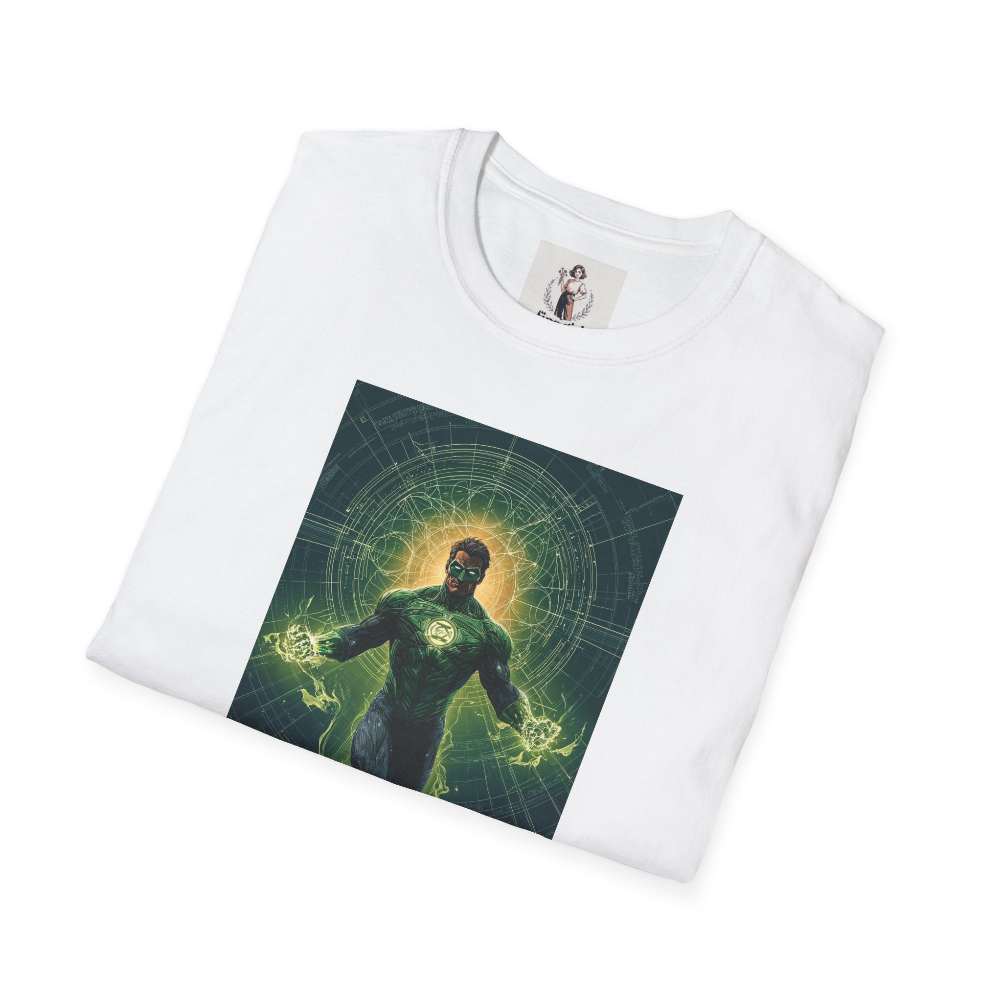 Green Lantern Superhero Marvel Unisex Softstyle T-Shirt, Comic Book Tee, Graphic Novel Shirt, Geeky Clothing, Cosplay Costume Top