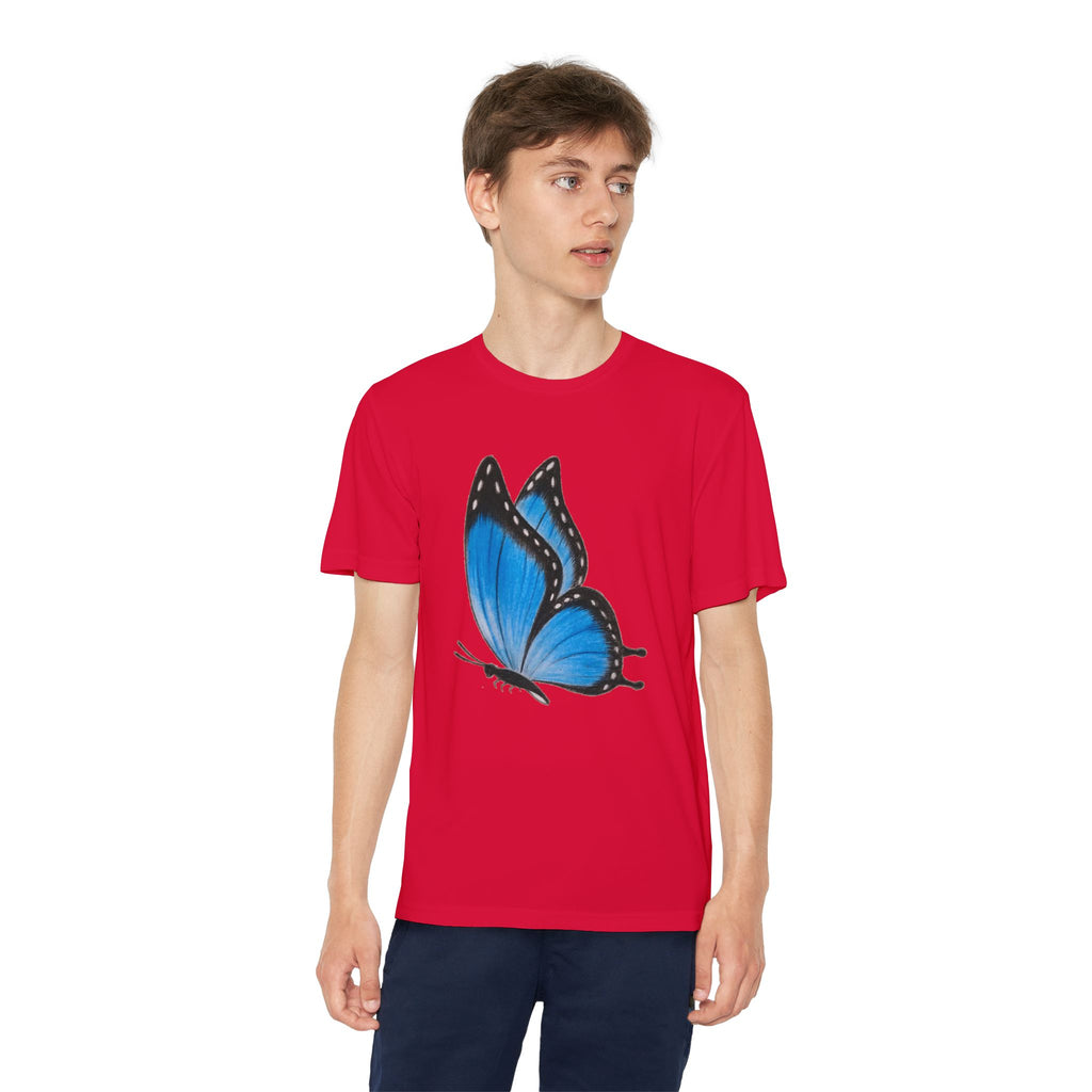 Butterffy Youth T-Shirt Sports Graphic Tee, Cool Athletic Shirt for Kids, Perfect for Sports Events, Team Spirit