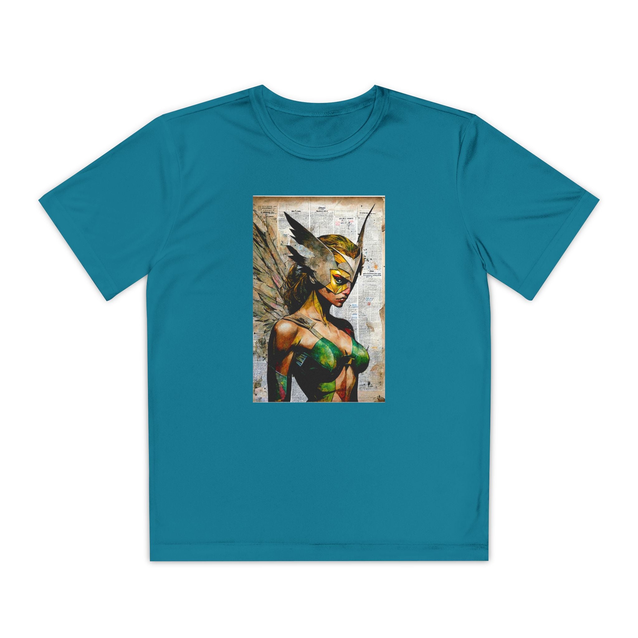 Superhero Youth T-Shirt Sports Graphic Tee, Cool Athletic Shirt for Kids
