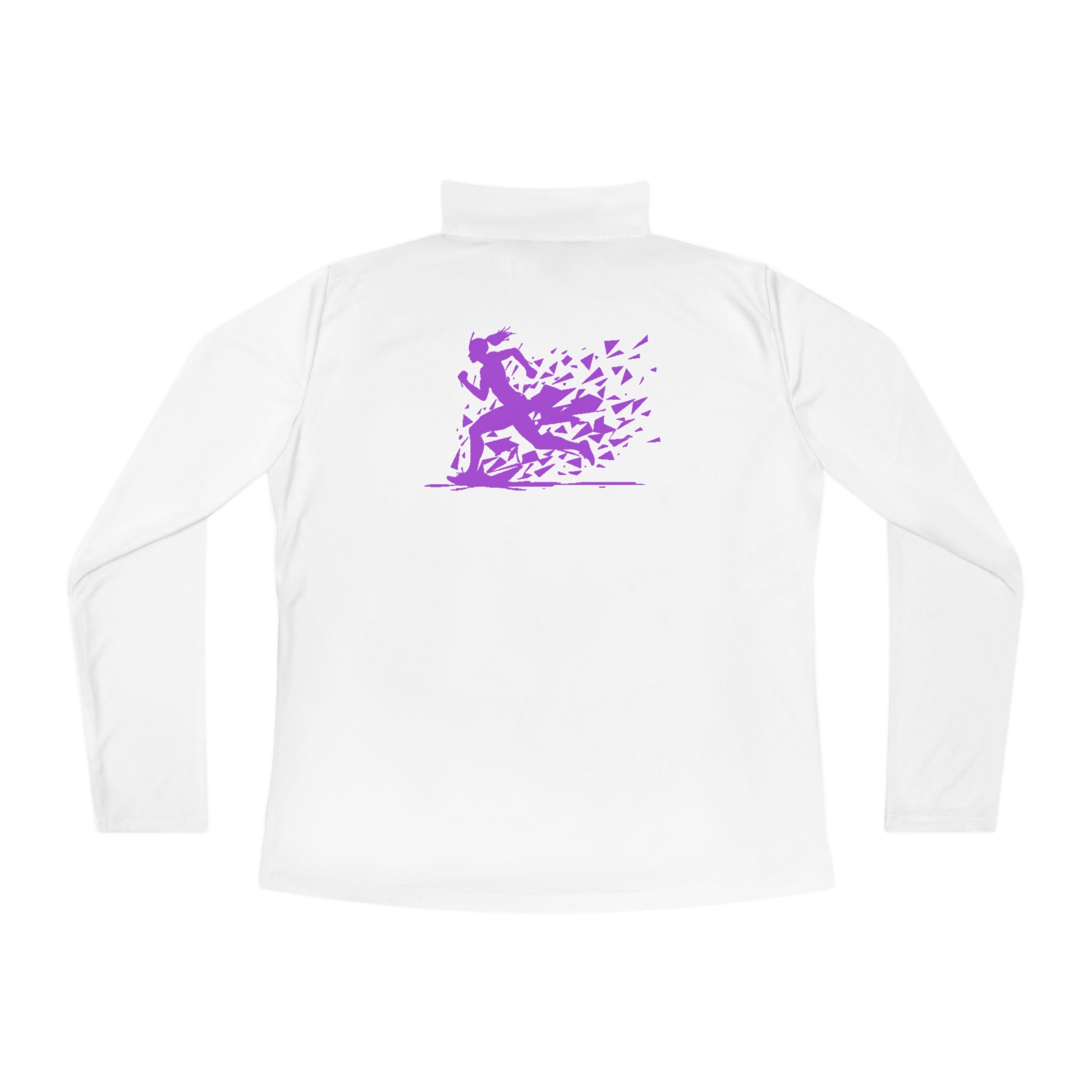 Ladies Quarter-Zip Pullover with Motivational Running Design, Athletic Apparel, Activewear, Sportswear, Fitness Gift, Running Top