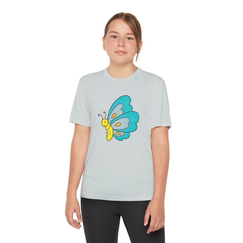 Butterffy Youth T-Shirt Sports Graphic Tee, Cool Athletic Shirt for Kids, Perfect for Sports Events, Team Spirit