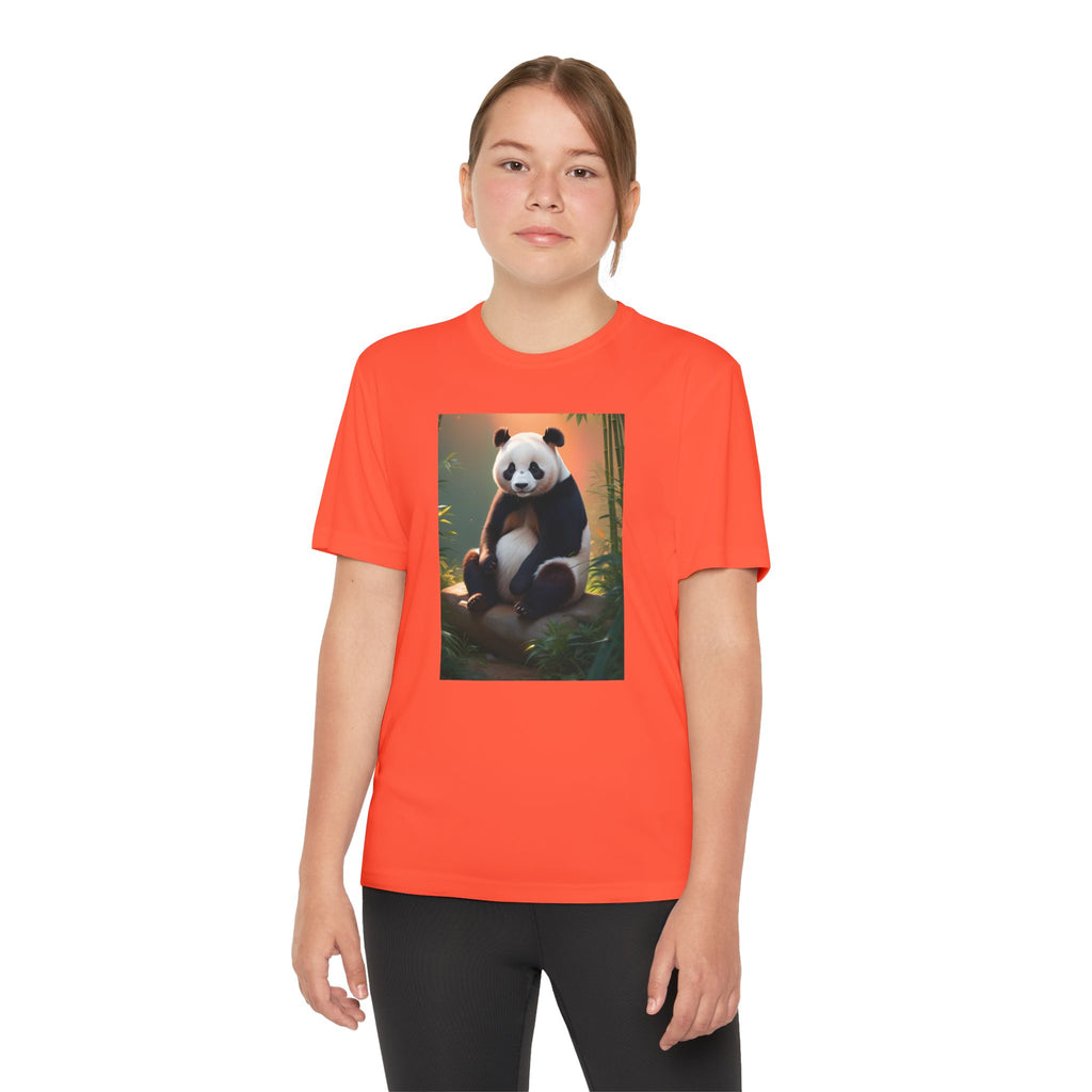 Panda Youth Tee Shirt, Kids Animal Graphic Top, Cute Black and White Tee, Children's Zoo Theme Shirt, Bamboo Bear Shirt, Kid's Nature Gift