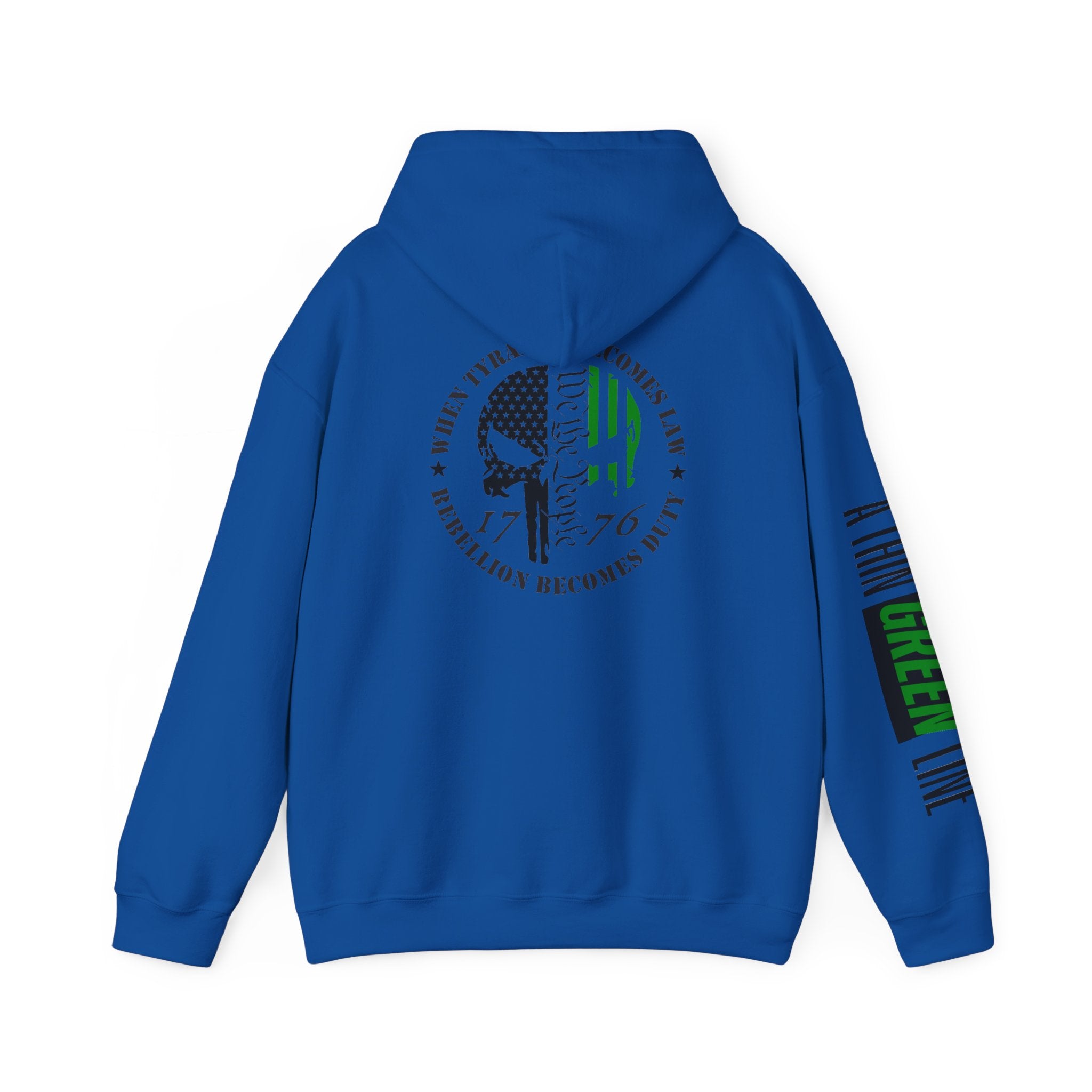 Military Patriotic Hoodie, Thin Green Line Sweatshirt, Unisex Hooded Jacket, Support Our Troops Apparel, Military Gift, Patriotic Clothing