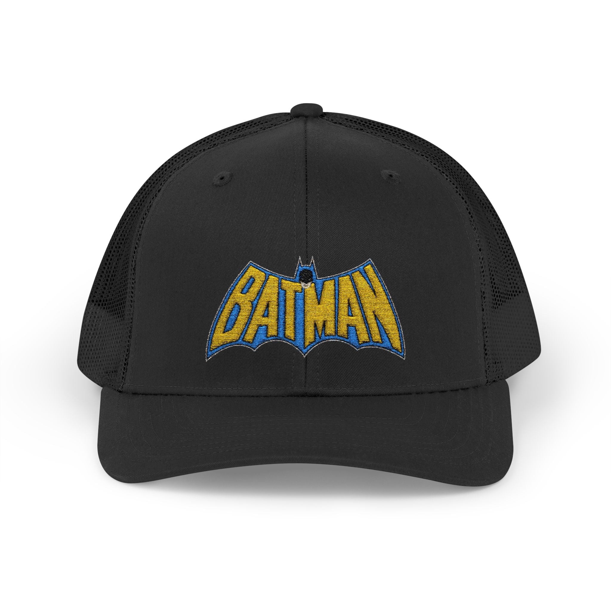Batman Snapback Trucker Cap with Thin Red Line Design, Ideal for First Responders, Supportive Gifts, Memorials, Everyday Wear
