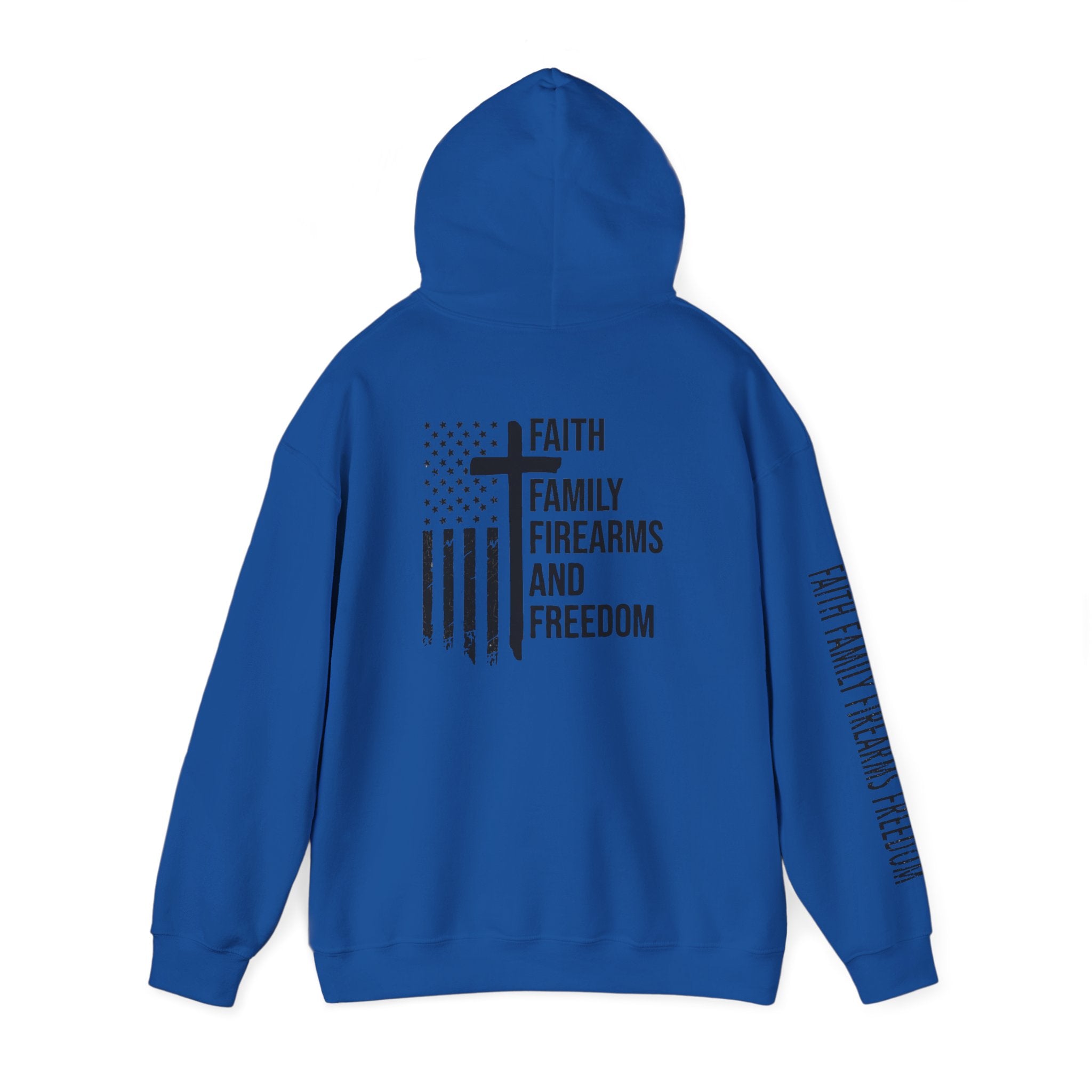 Faith Family Firearms Freedom  Patriotic Hoodie Rebel Spirit Unisex Hoodie