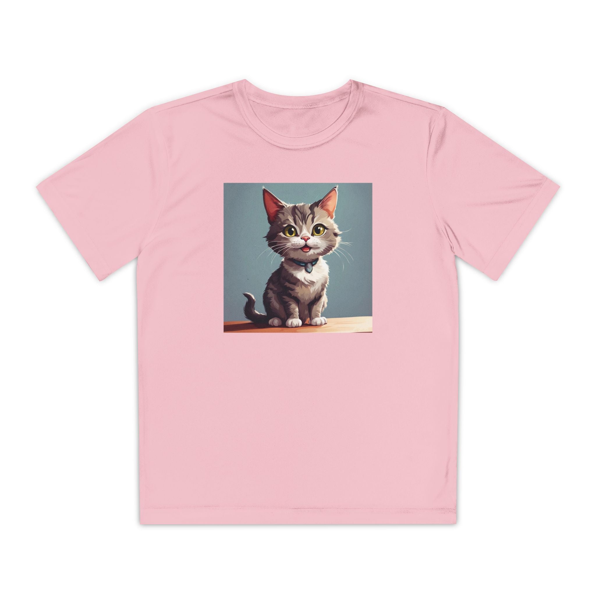 Youth Tee, Cute Kitten Graphic Shirt for Kids, Cat Lover Gift, Animal Theme Top, Children's Clothing, Feline Print Apparel