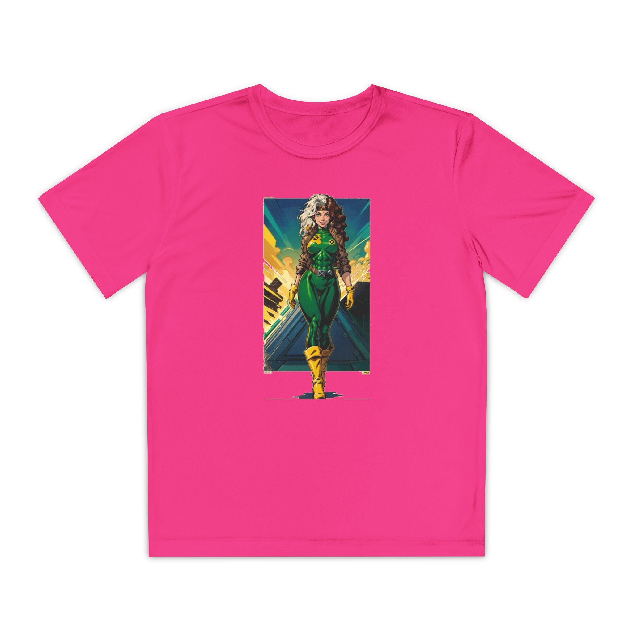Superhero Youth T-Shirt Sports Graphic Tee, Cool Athletic Shirt for Kids