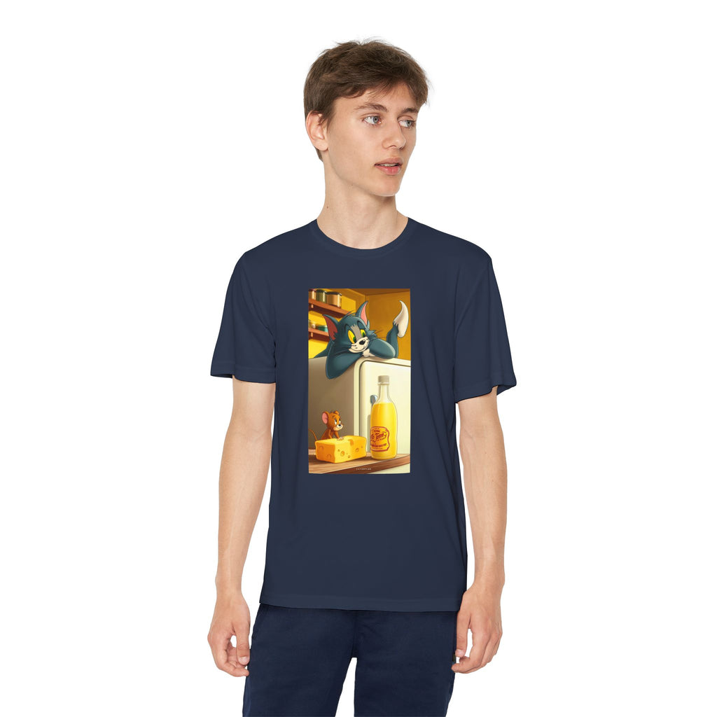 Youth Competitor Tee with Tom And Jerry design, Cartoon Graphic Kid's T-Shirt, Kids Tee, Children's Clothing, Funny Tee for Boys and Girls