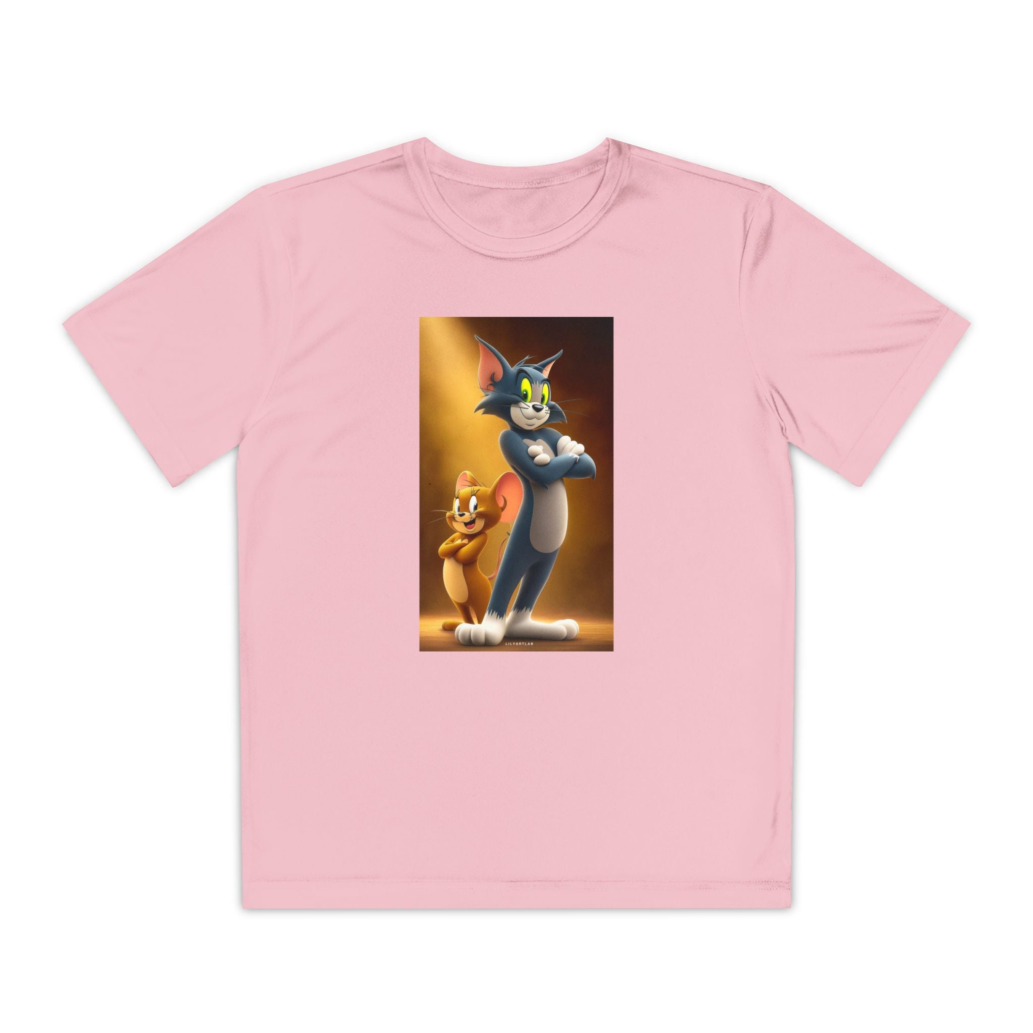 Youth Competitor Tee with Tom And Jerry design, Cartoon Graphic Kid's T-Shirt, Kids Tee, Children's Clothing, Funny Tee for Boys and Girls
