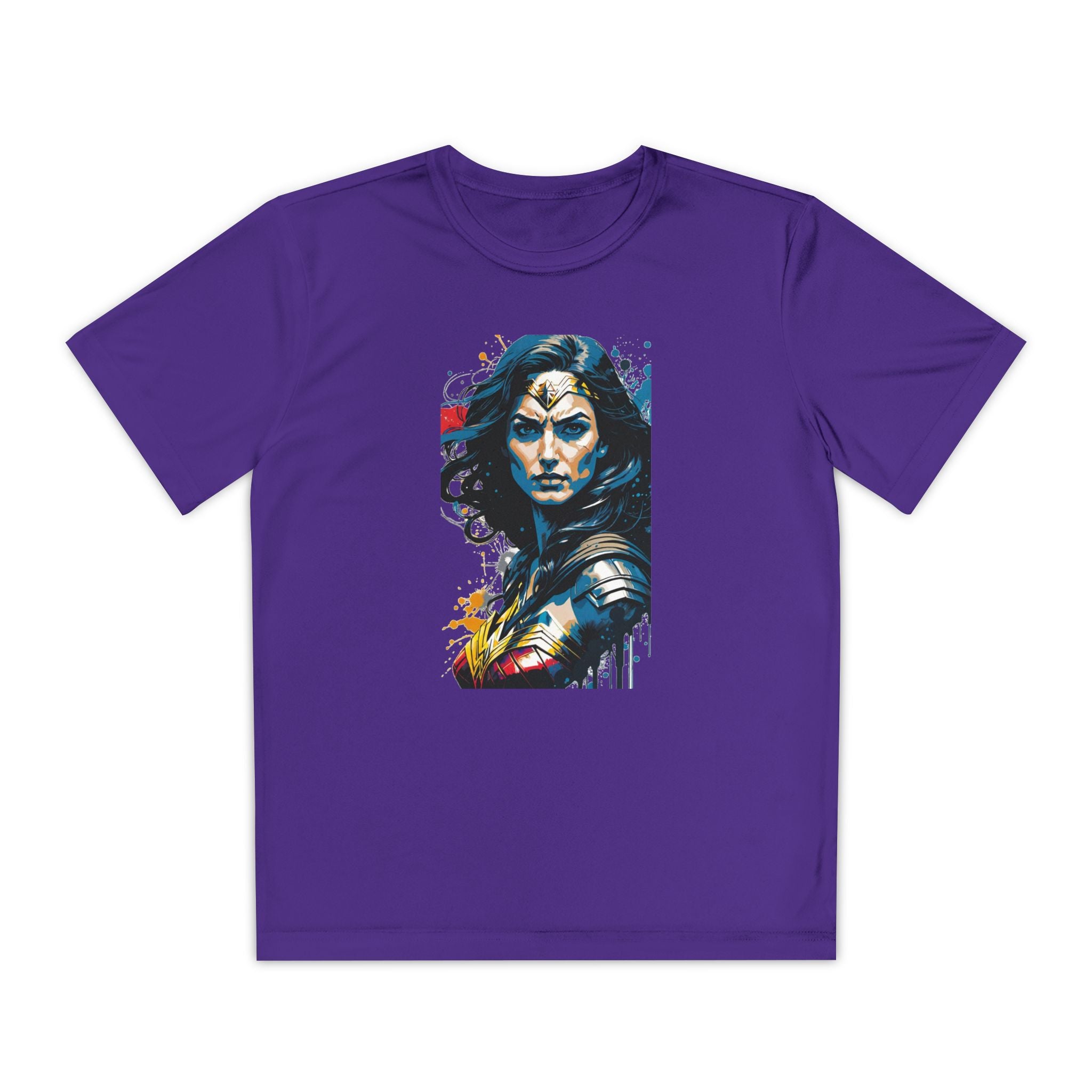 Superhero Youth T-Shirt Sports Graphic Tee, Cool Athletic Shirt for Kids