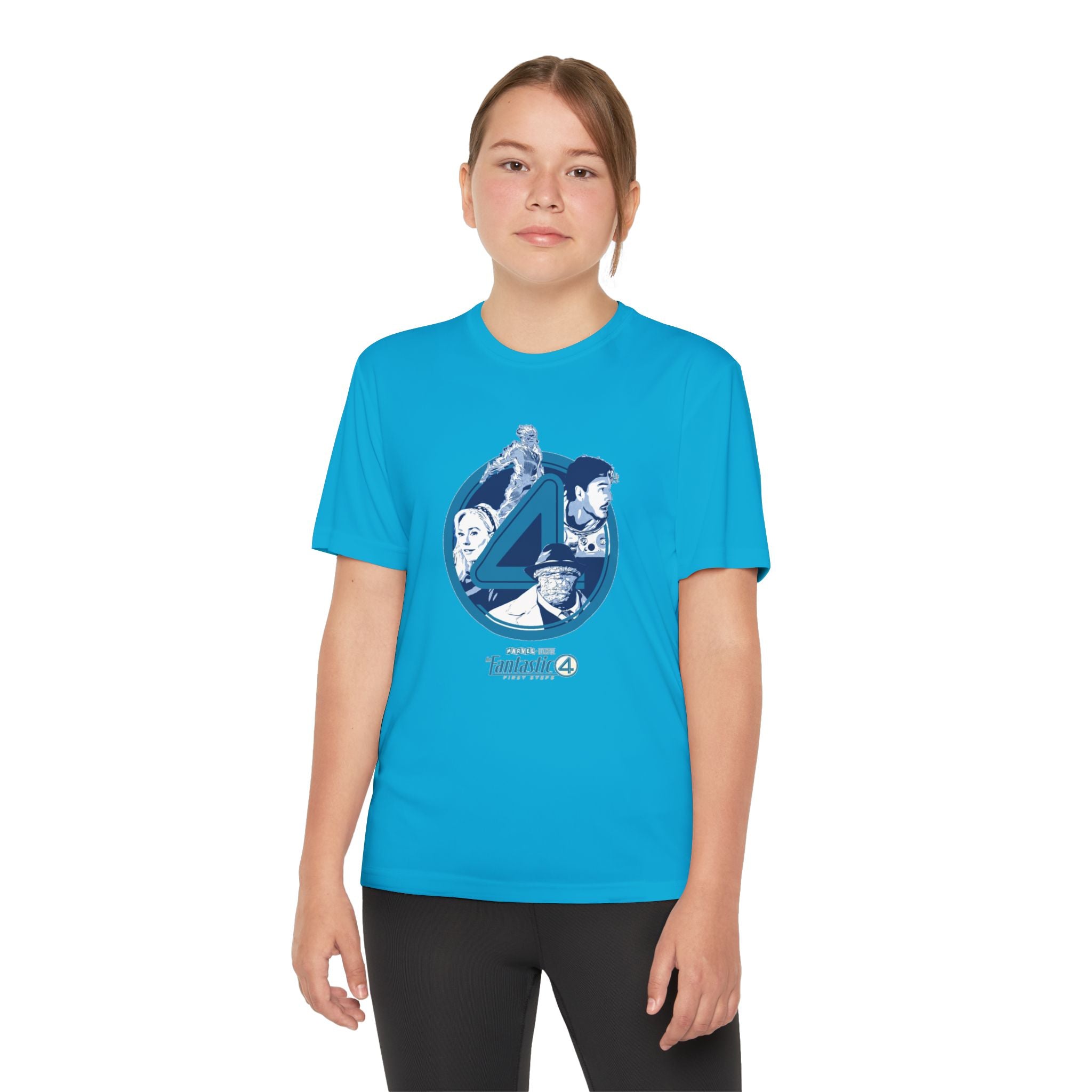Fantastic 4 Youth T-Shirt Sports Graphic Tee, Cool Athletic Shirt for Kids, Perfect for Sports Events, Team Spirit