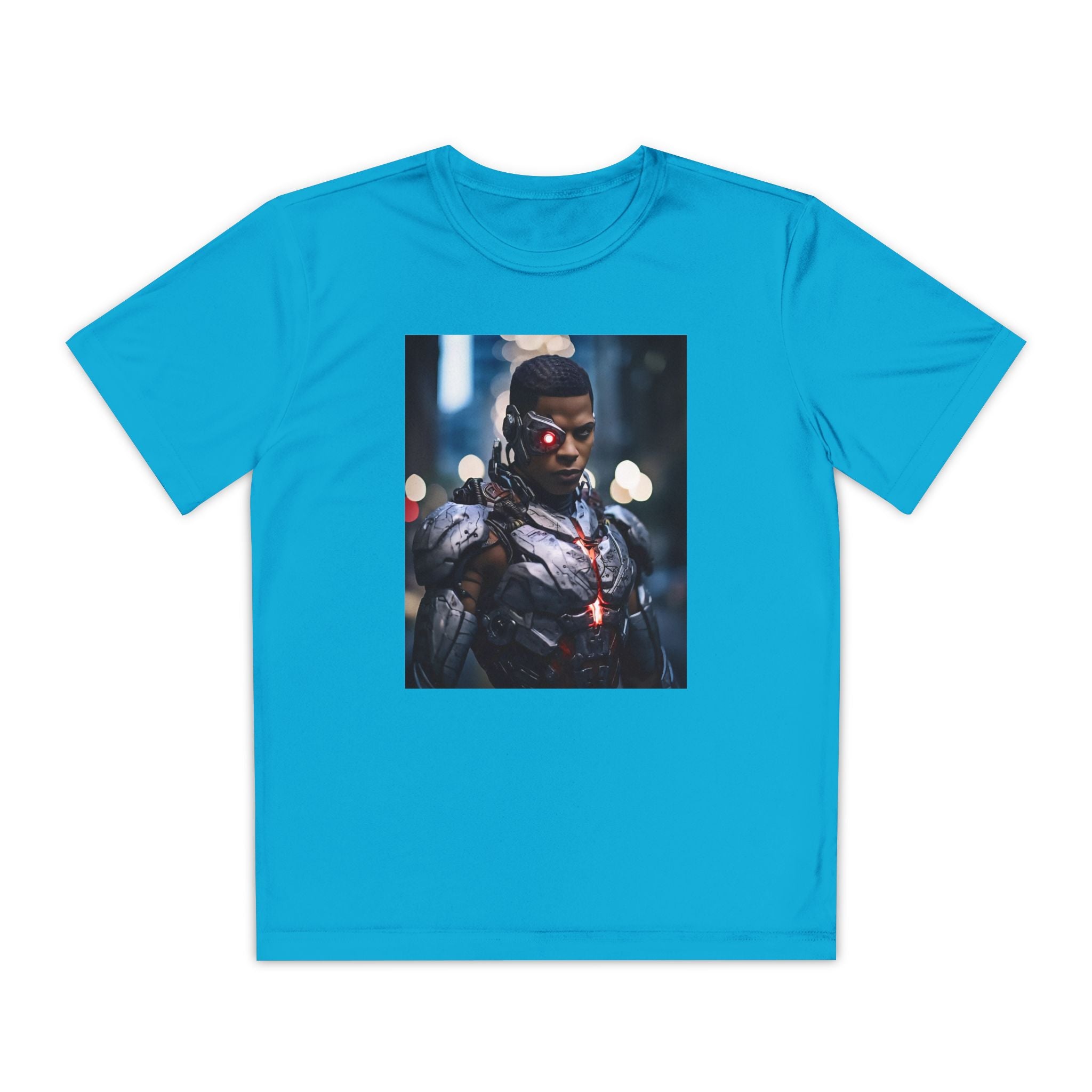 Cyborg Superhero Marvel Patriotic, Kids Graphic T-Shirt, Boys Hero Top, Girls Comic Book Clothing, Birthday