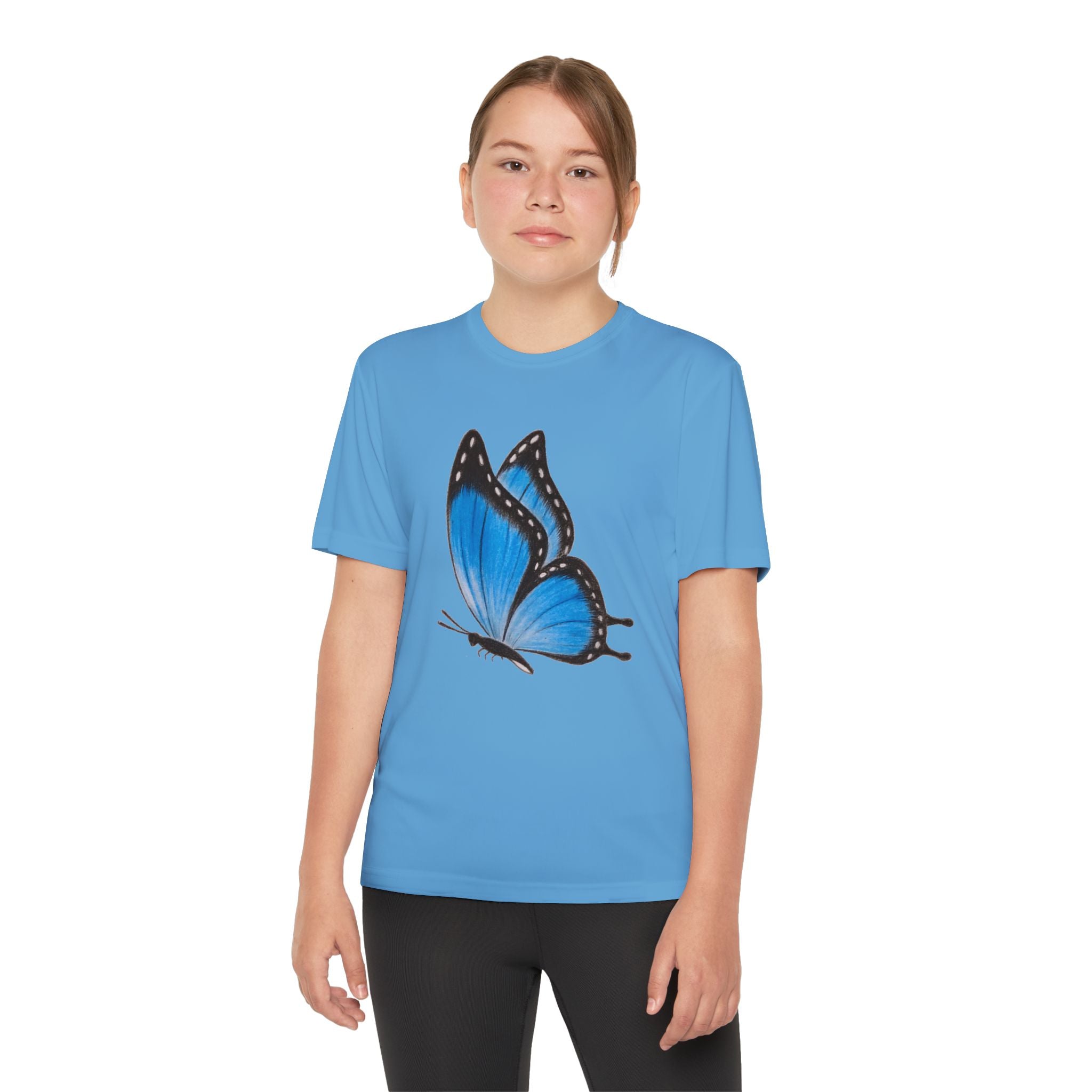 Butterffy Youth T-Shirt Sports Graphic Tee, Cool Athletic Shirt for Kids, Perfect for Sports Events, Team Spirit