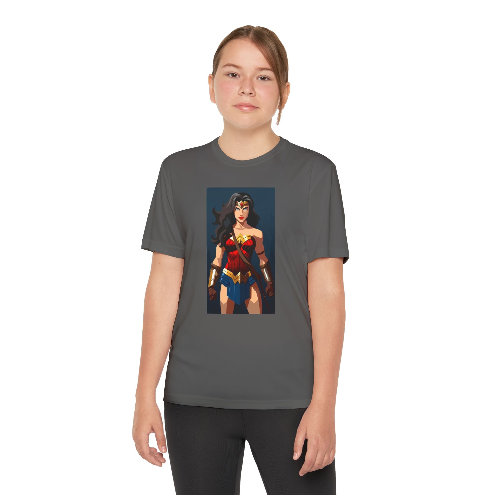 Superhero Youth T-Shirt Sports Graphic Tee, Cool Athletic Shirt for Kids